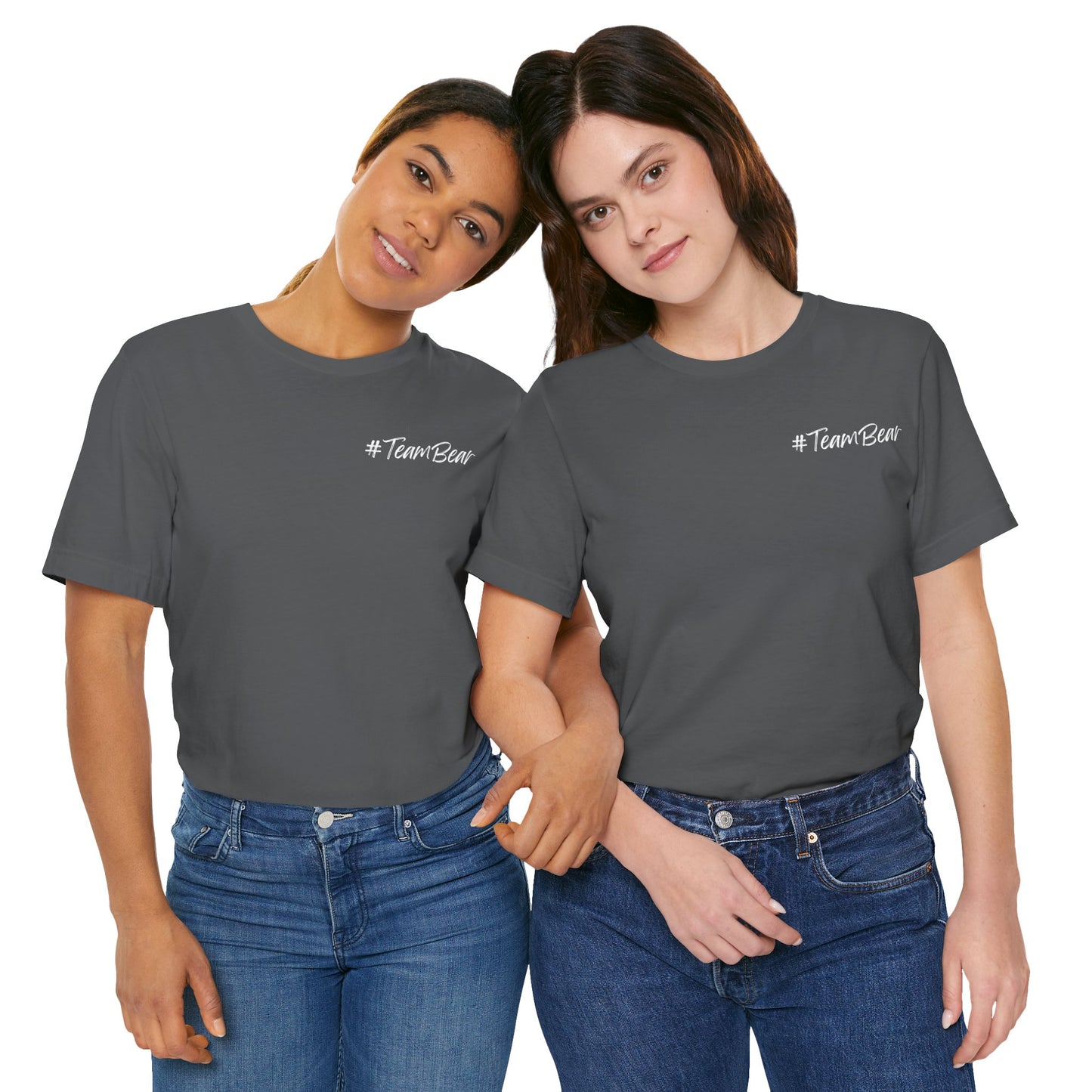 Women's Two-Sided Graphic "Team Bear" Tee - White Graphics