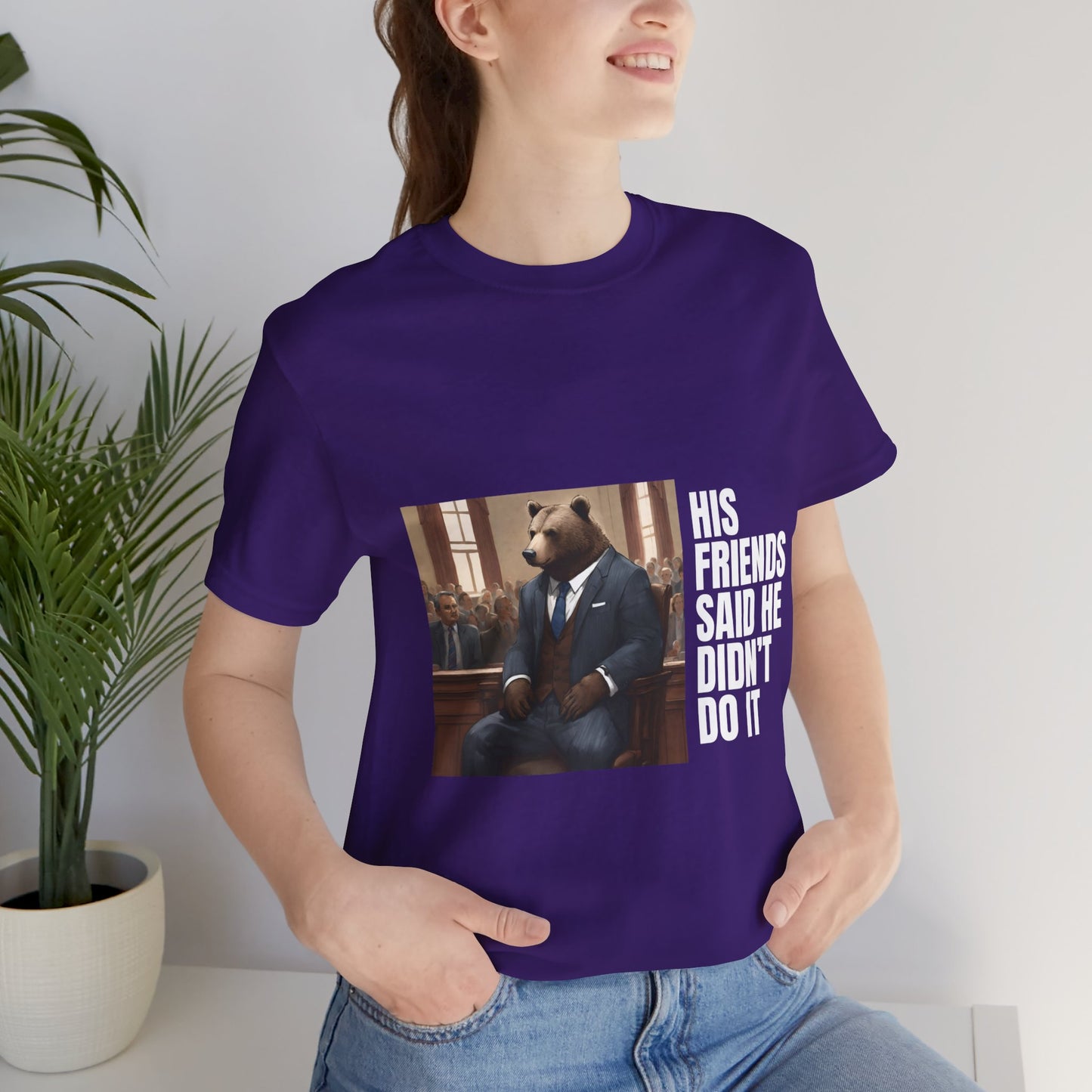 Women's Bear Trial Tee - White Graphic