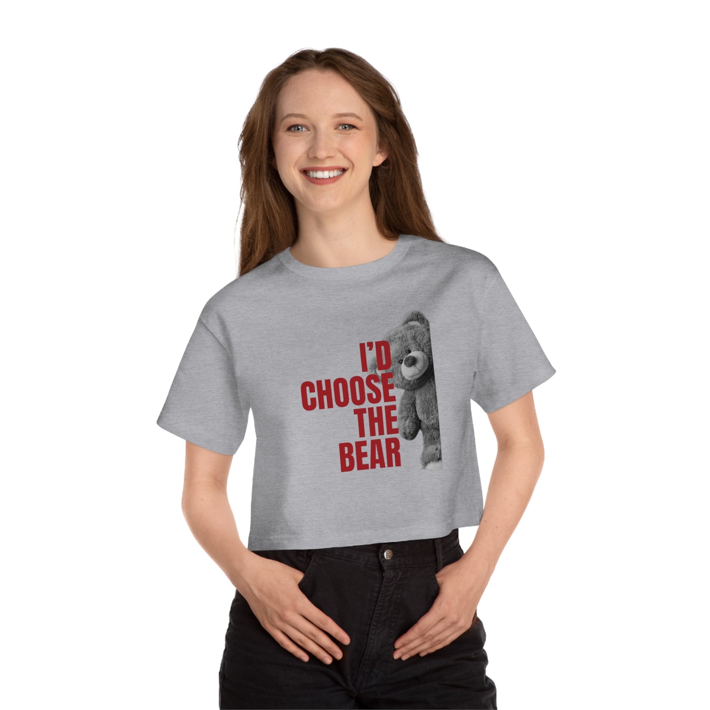 Women's Teddy Bear Cropped T-Shirt
