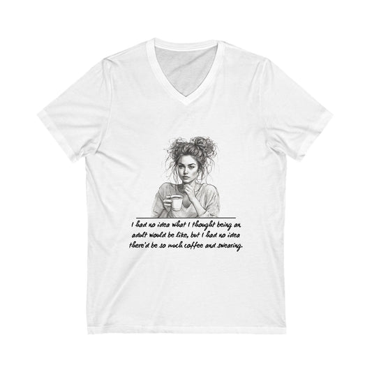 Coffee and Swearing V-Neck Tee