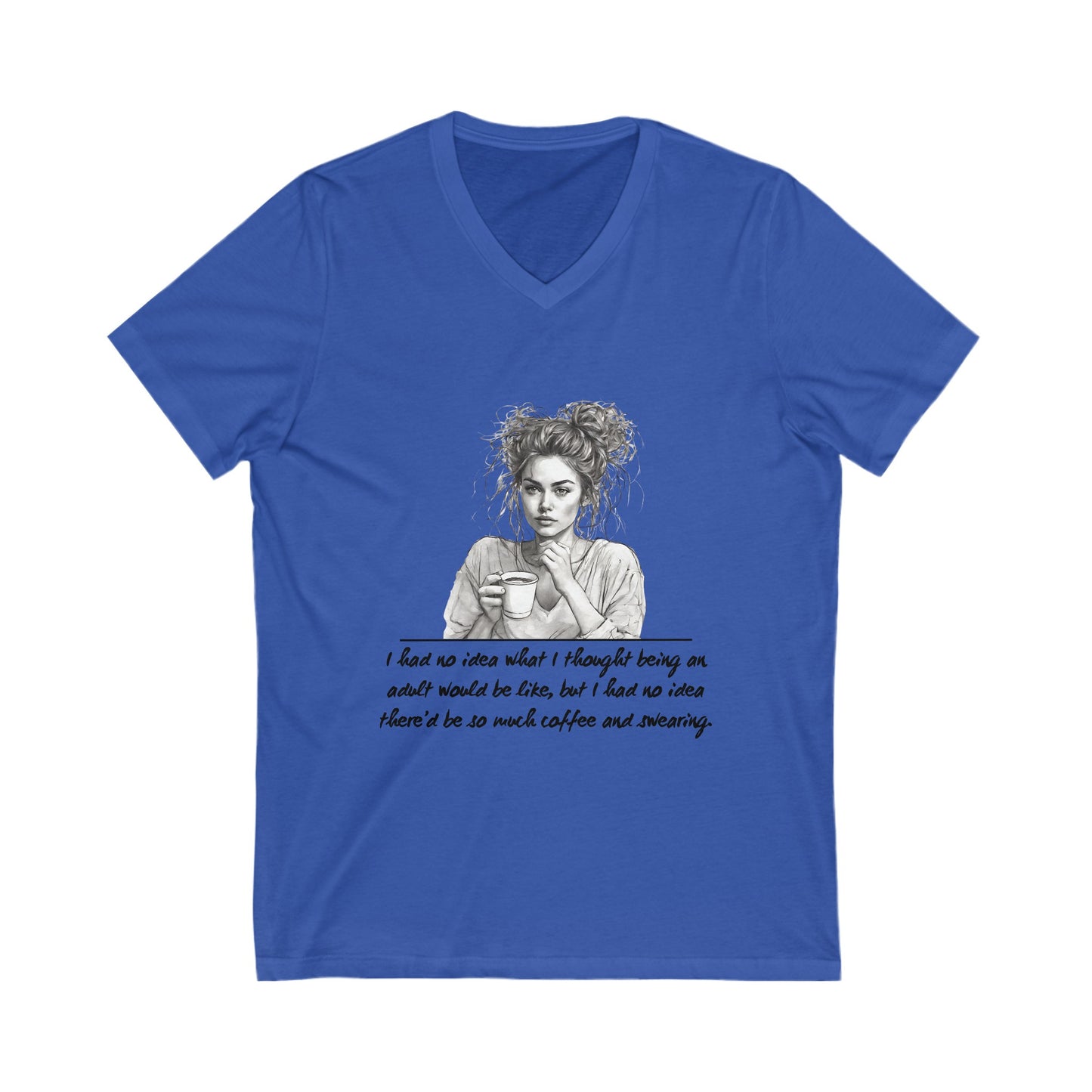 Coffee and Swearing V-Neck Tee