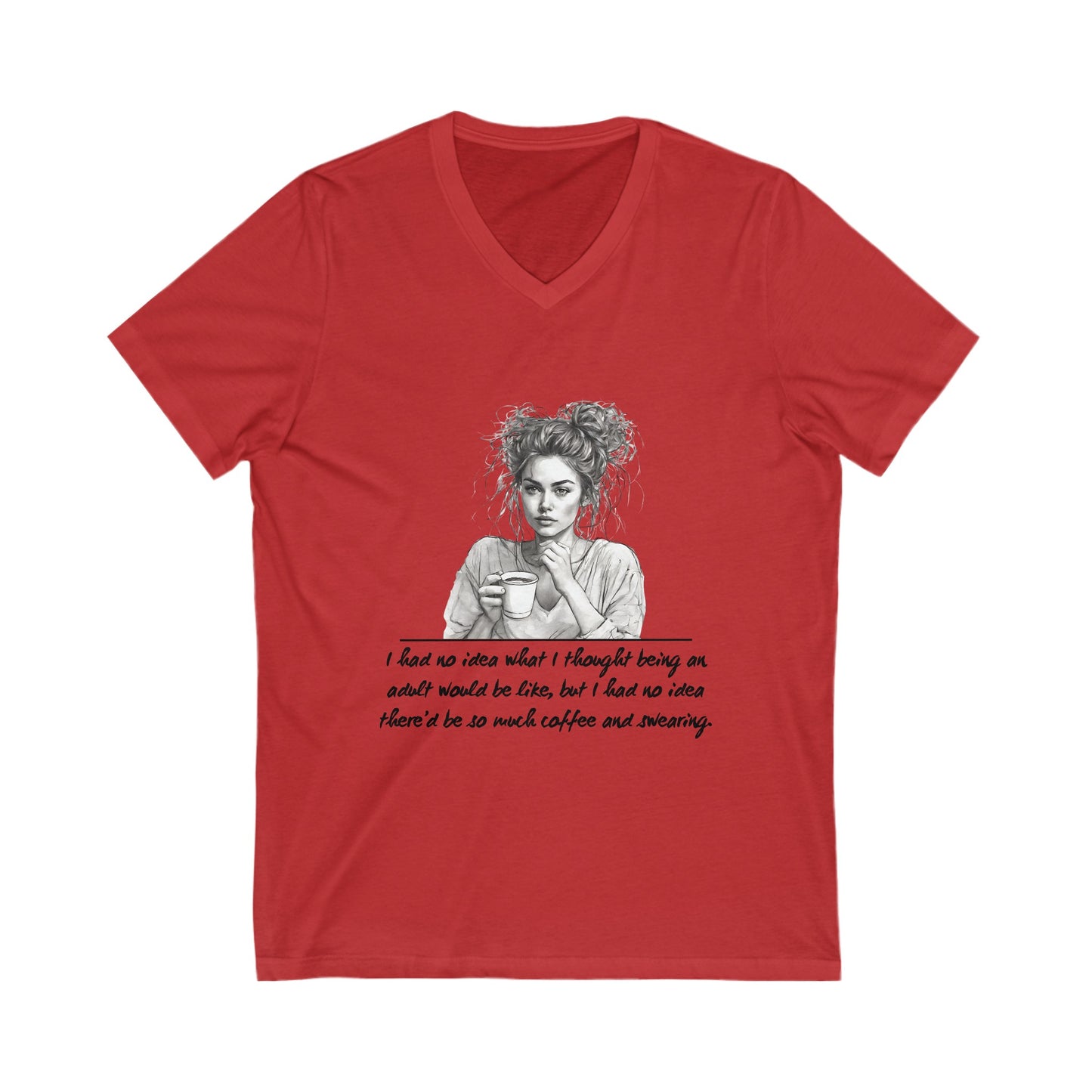 Coffee and Swearing V-Neck Tee