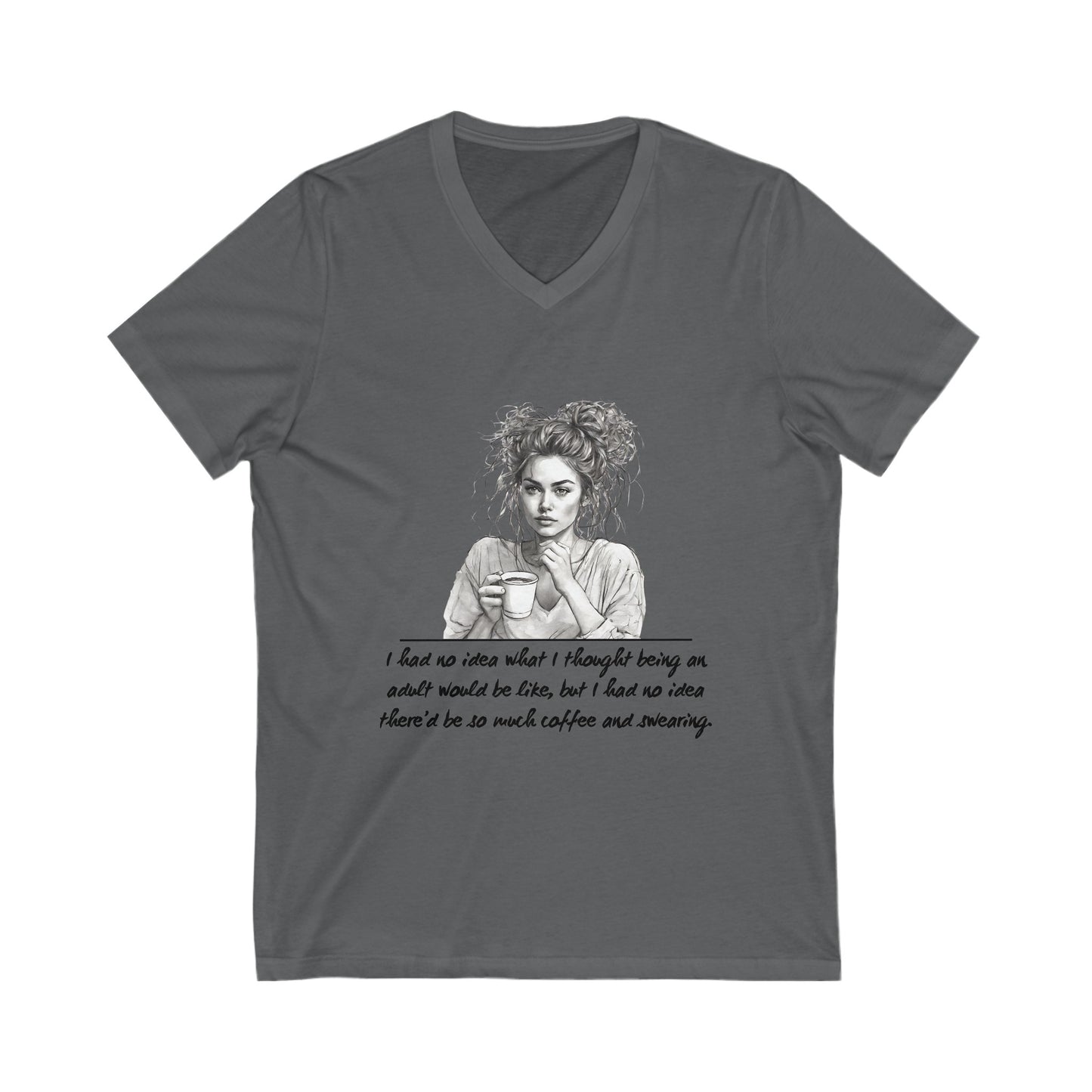 Coffee and Swearing V-Neck Tee