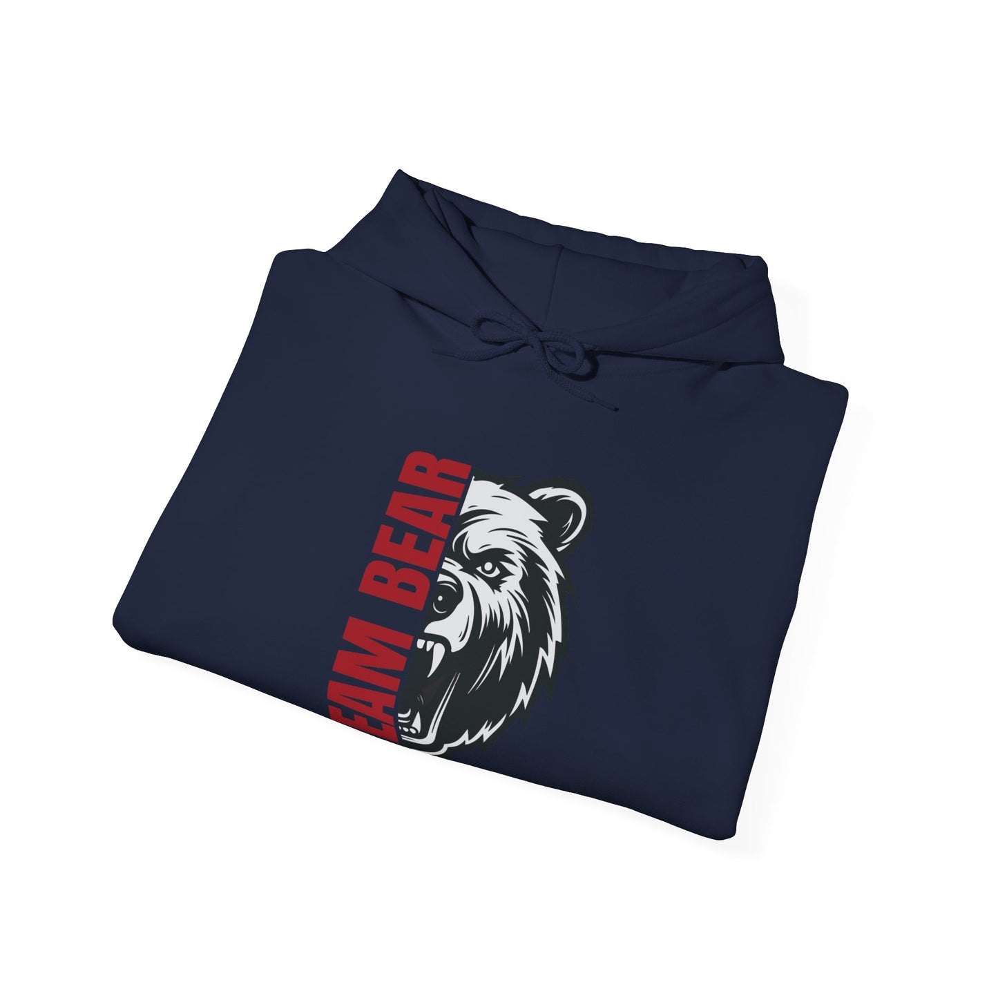 Women's "Team Bear" Hooded Sweatshirt - Red Lettering