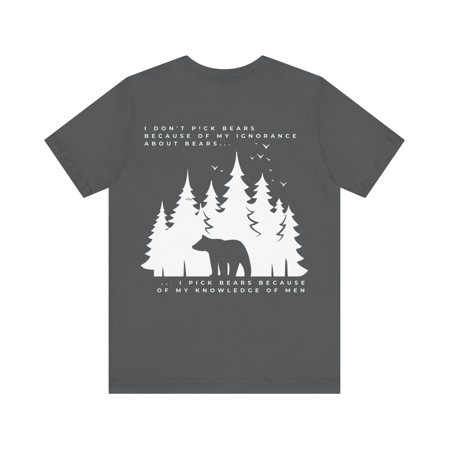 Women's Two-Sided Graphic "Team Bear" Tee - White Graphics