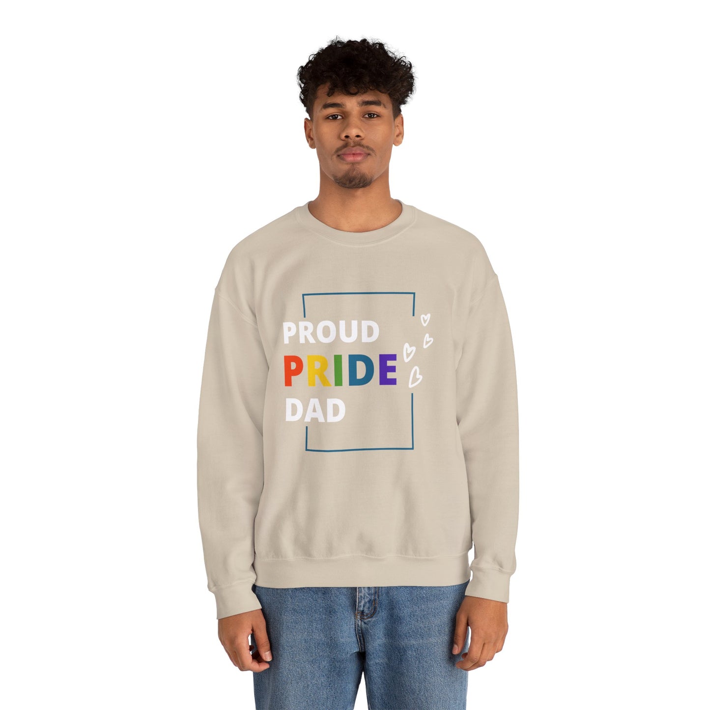 Proud Pride Dad Crewneck Sweatshirt