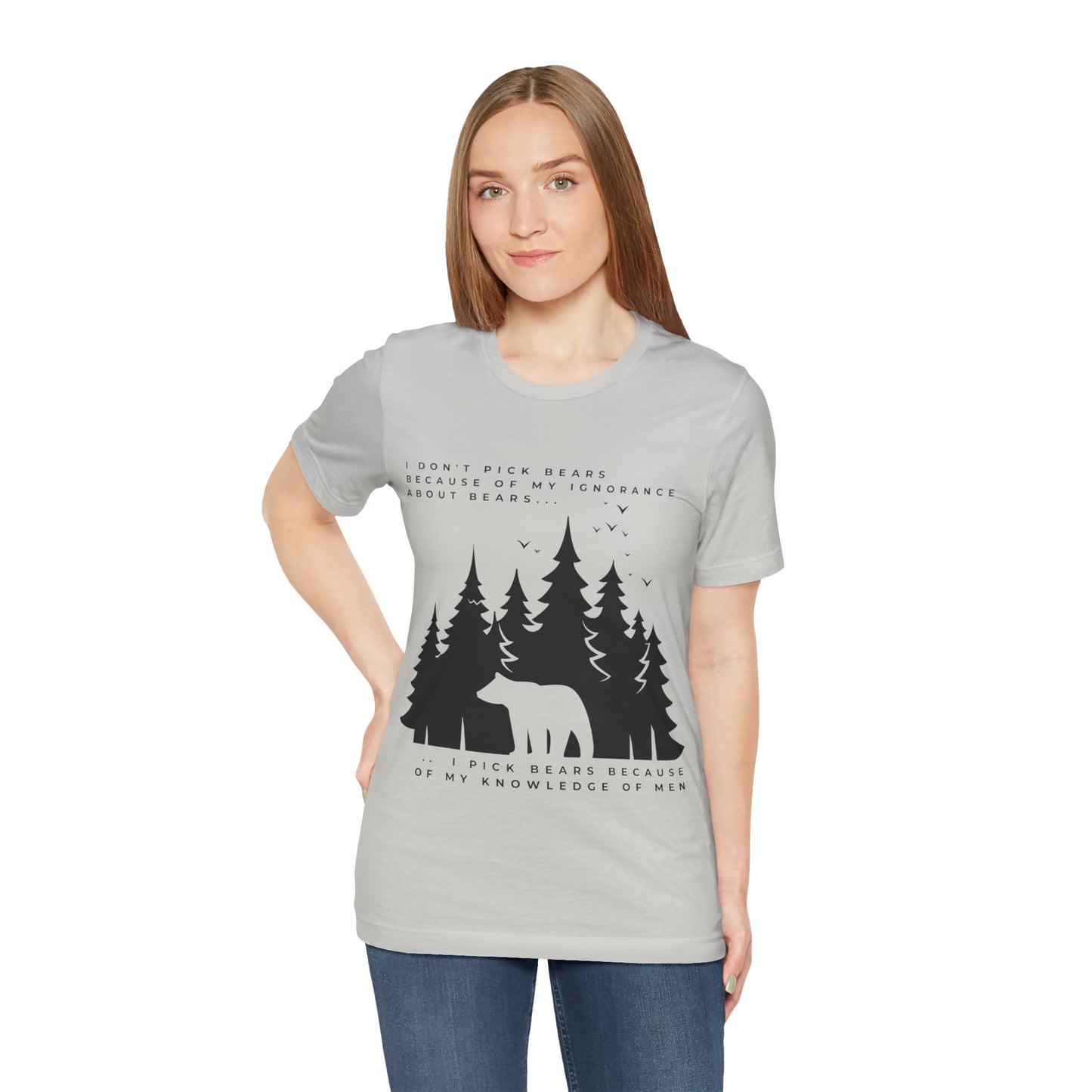 Women's Bear Quote Tee - Black Graphic