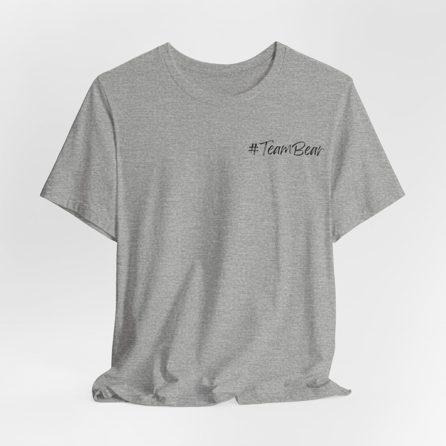 Women's Two-Sided Graphic "Team Bear" Tee - Black Graphics