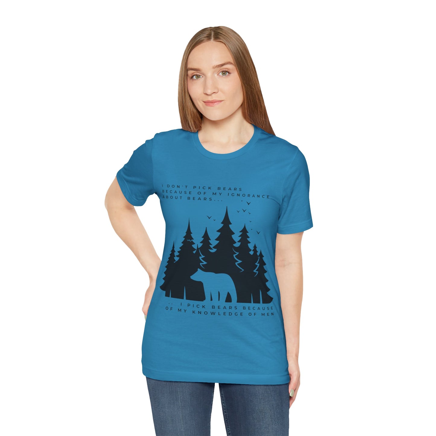 Women's Bear Quote Tee - Black Graphic