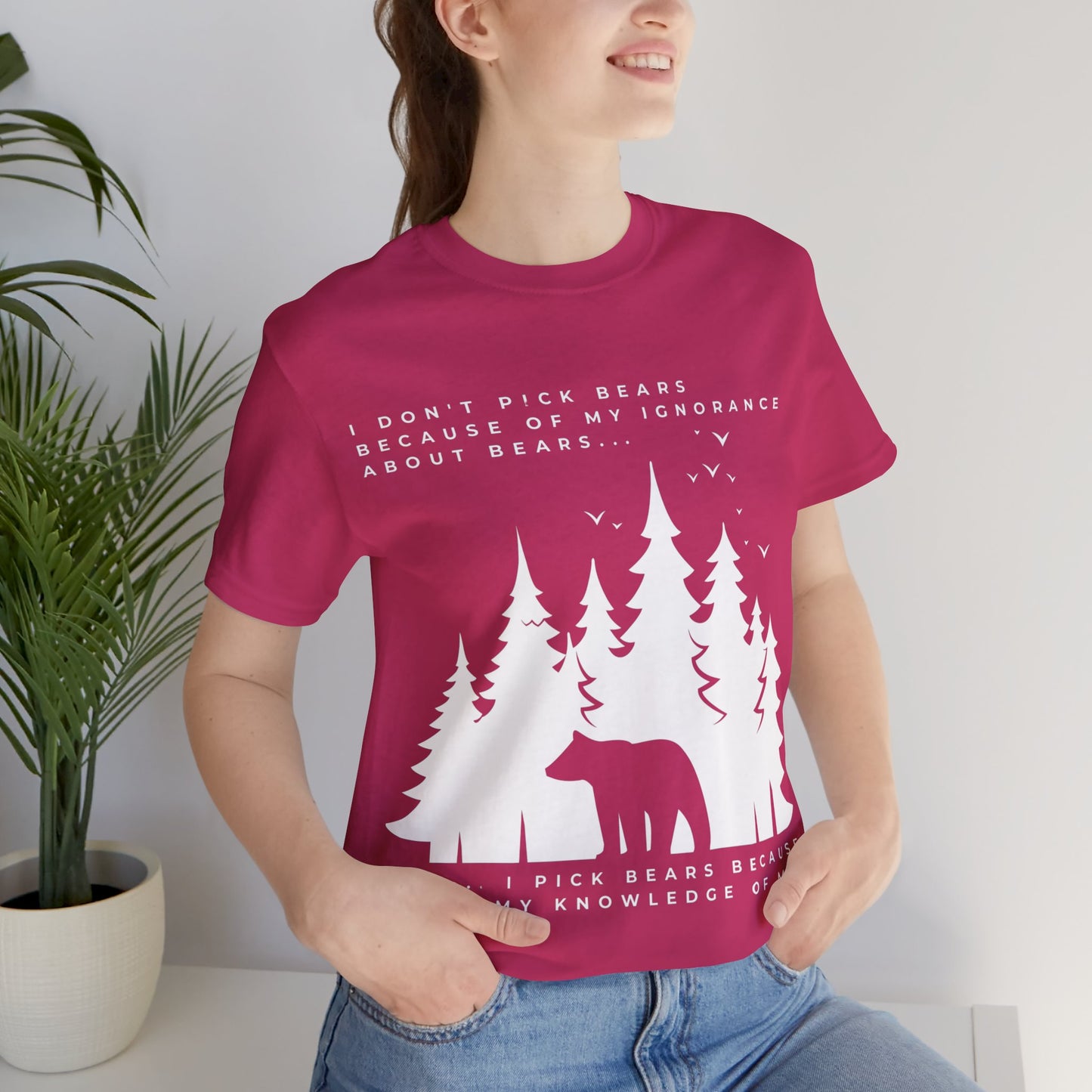 Women's Bear Quote Tee - White Graphic