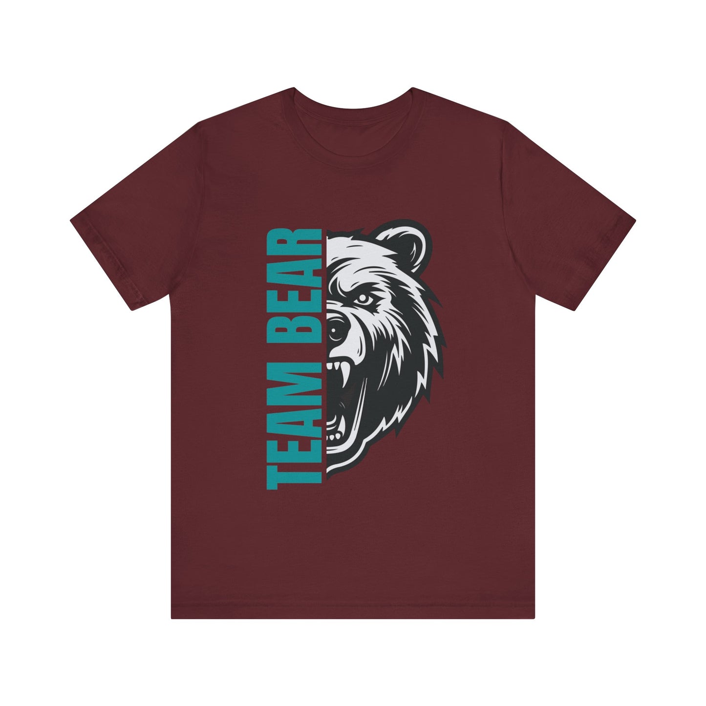 Women's "Team Bear" Tee - Teal Lettering