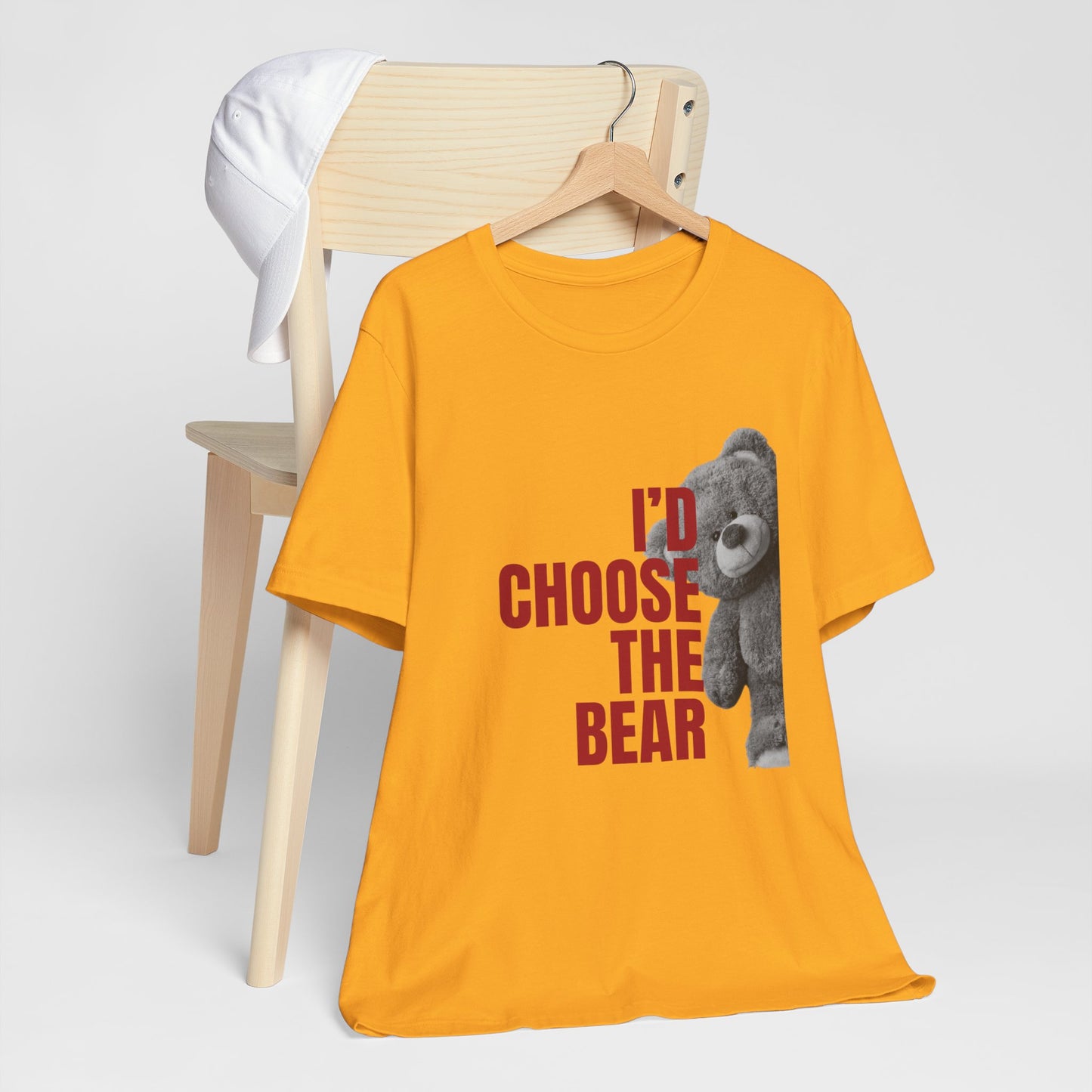 Women's Teddy Bear Tee - Red Writing