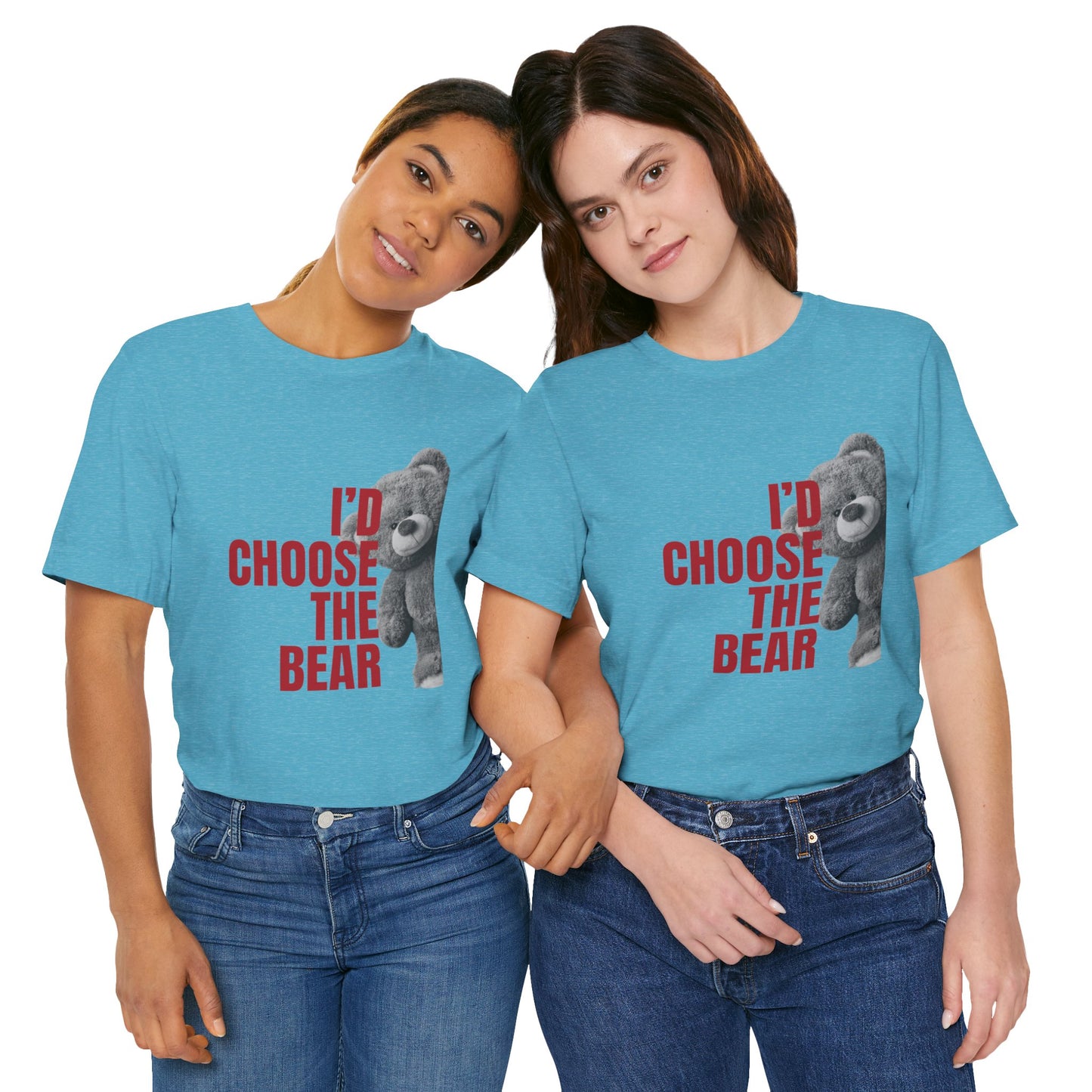 Women's Teddy Bear Tee - Red Writing