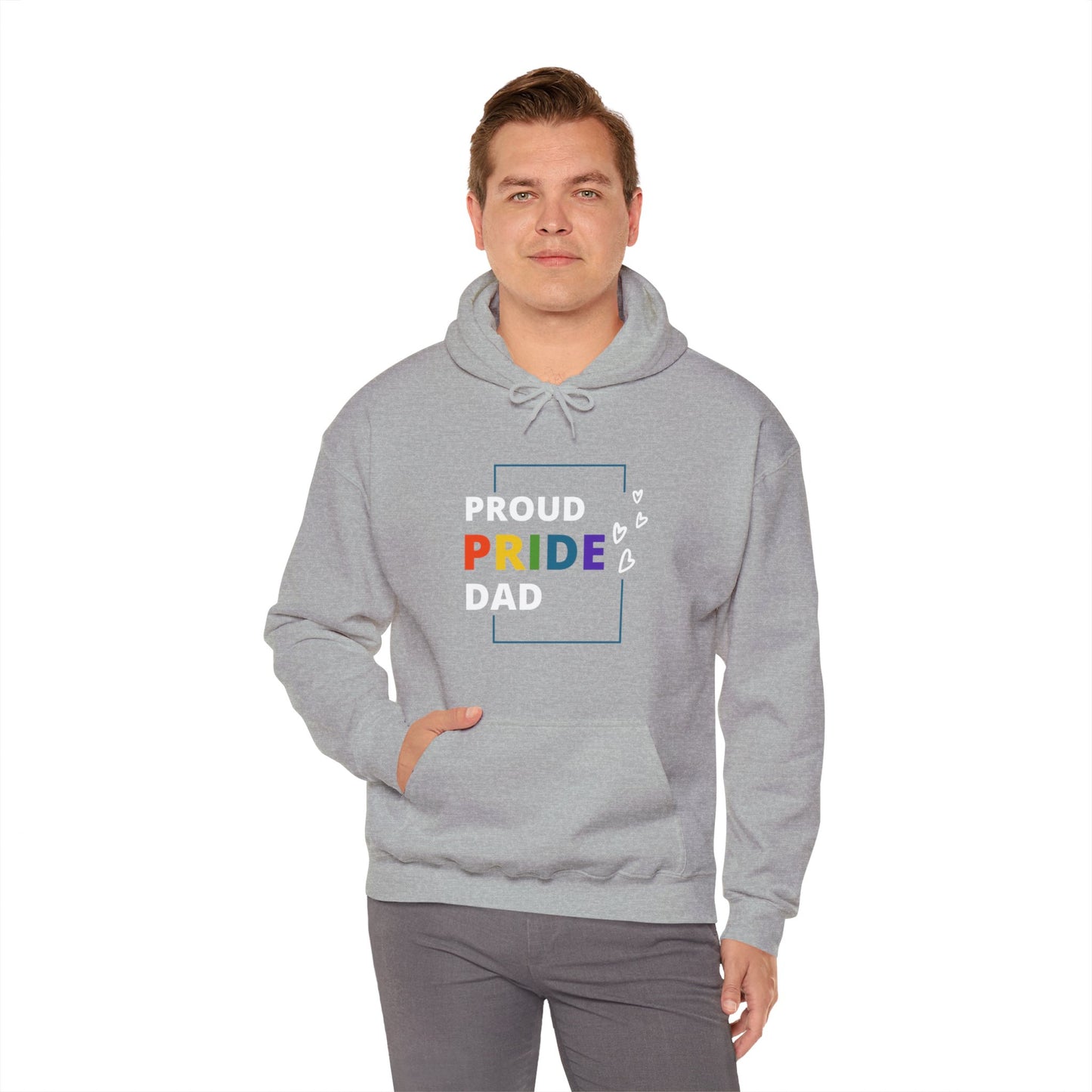 Proud Pride Dad Hooded Sweatshirt