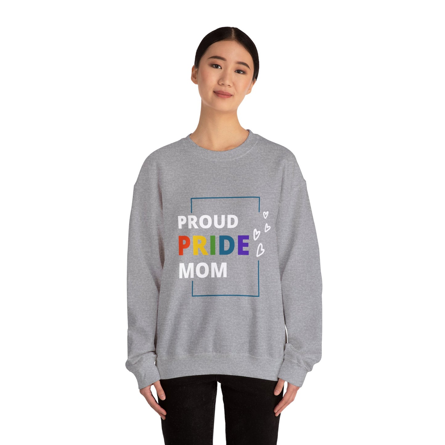 Proud Pride Mom Crewneck Sweatshirt