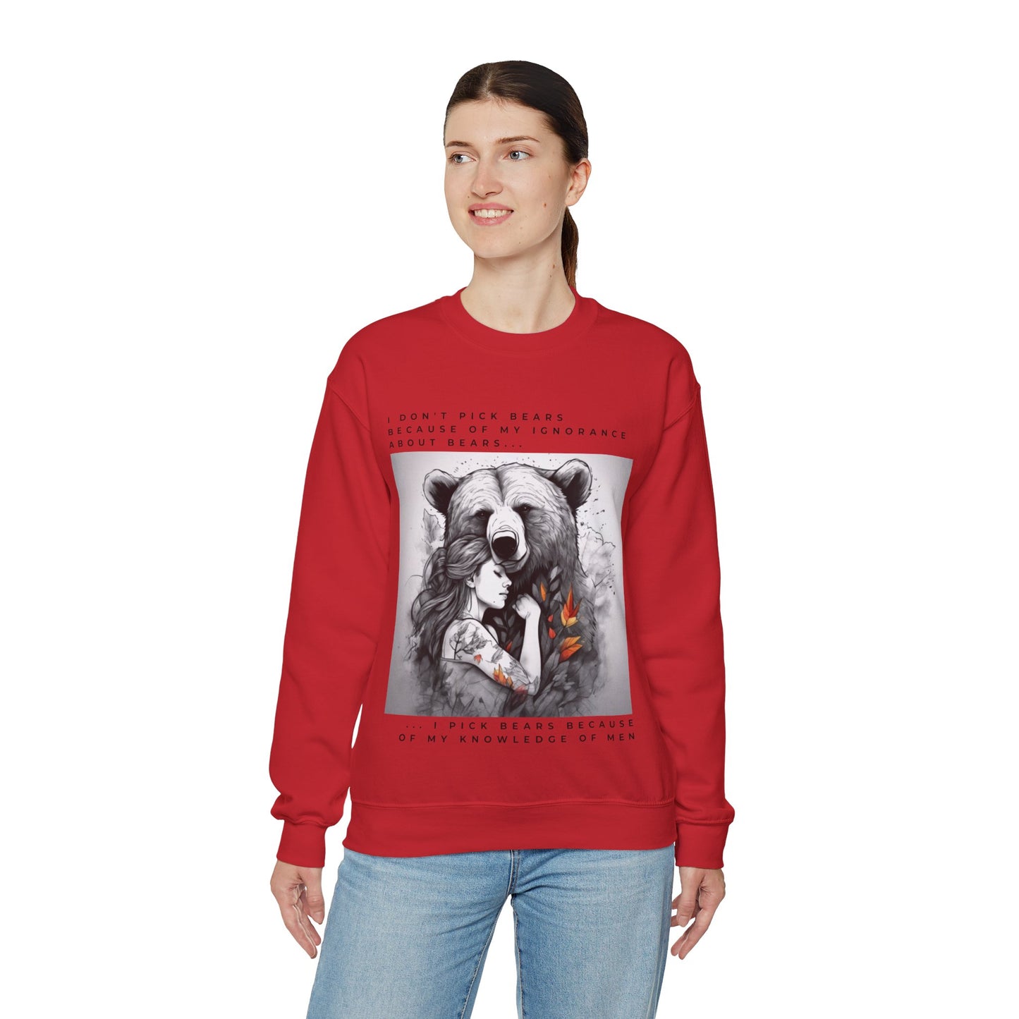 Women's Bear Hug "Team Bear" Crewneck Sweatshirt