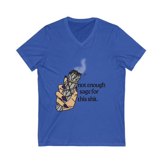 Not Enough Sage V-Neck Tee