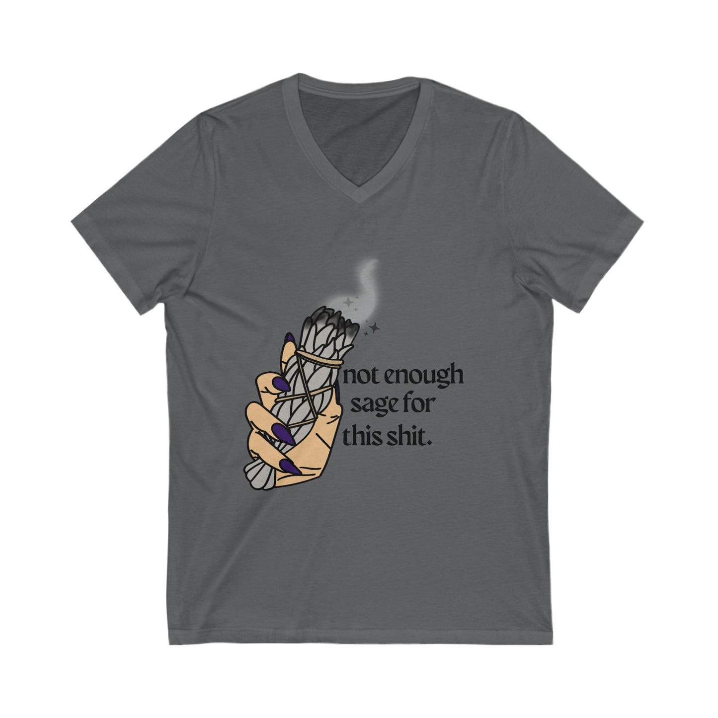 Not Enough Sage V-Neck Tee