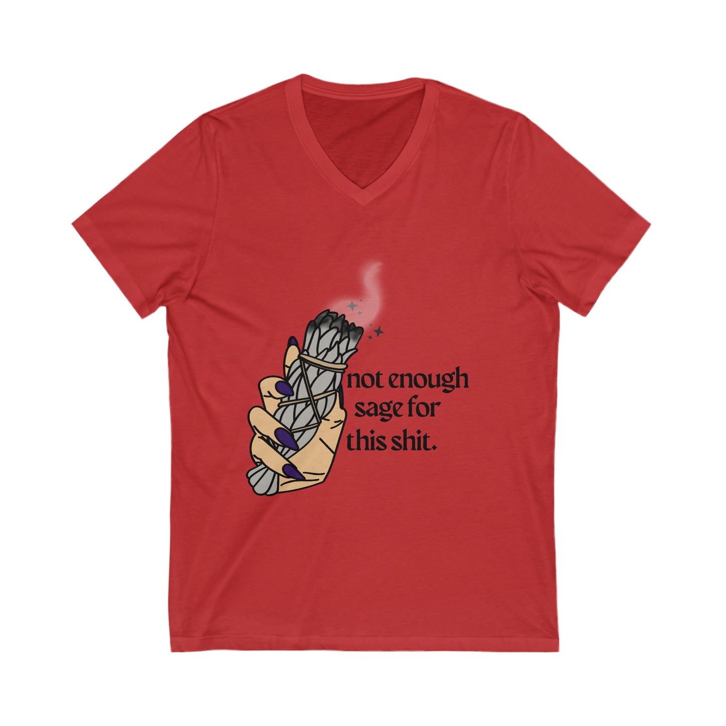 Not Enough Sage V-Neck Tee