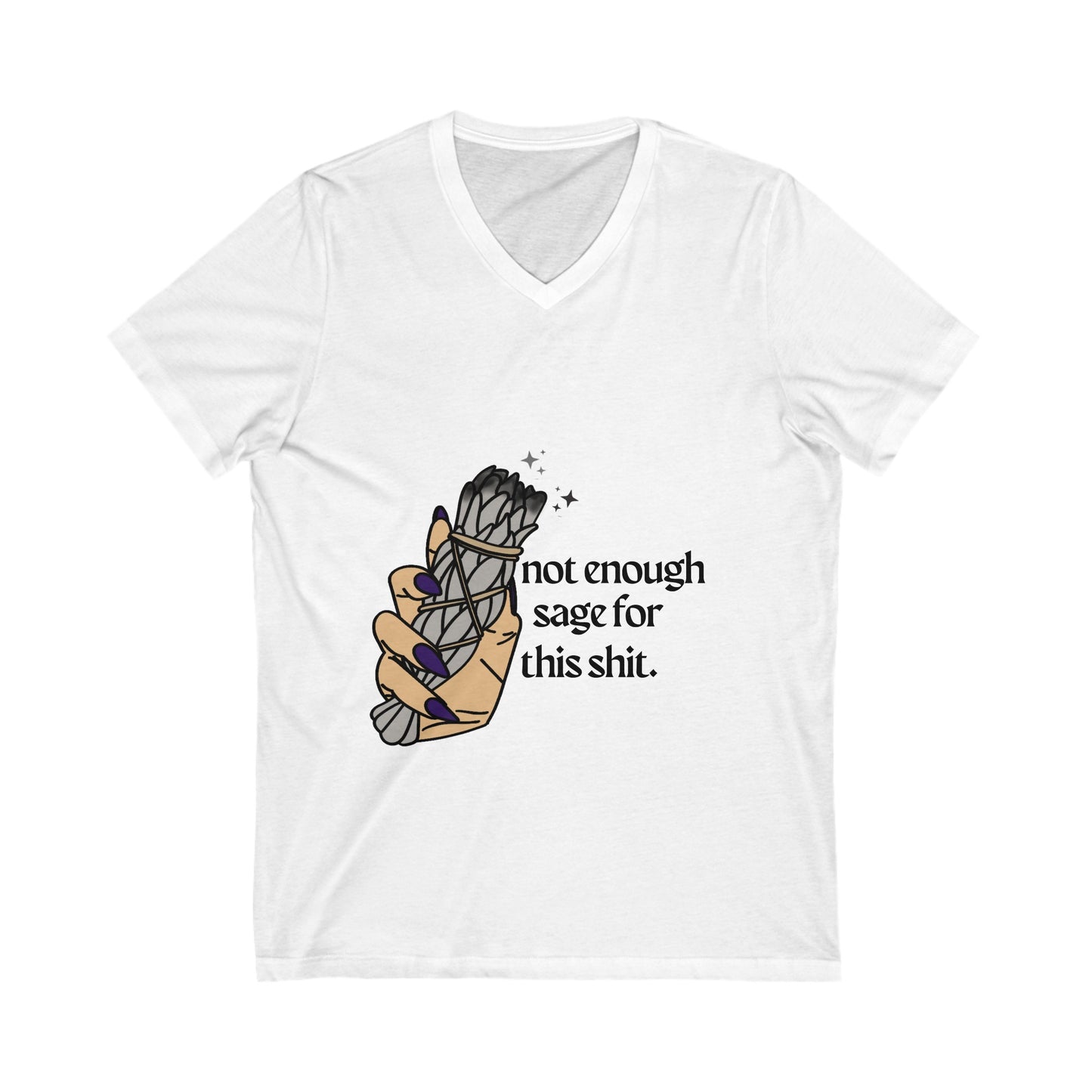 Not Enough Sage V-Neck Tee