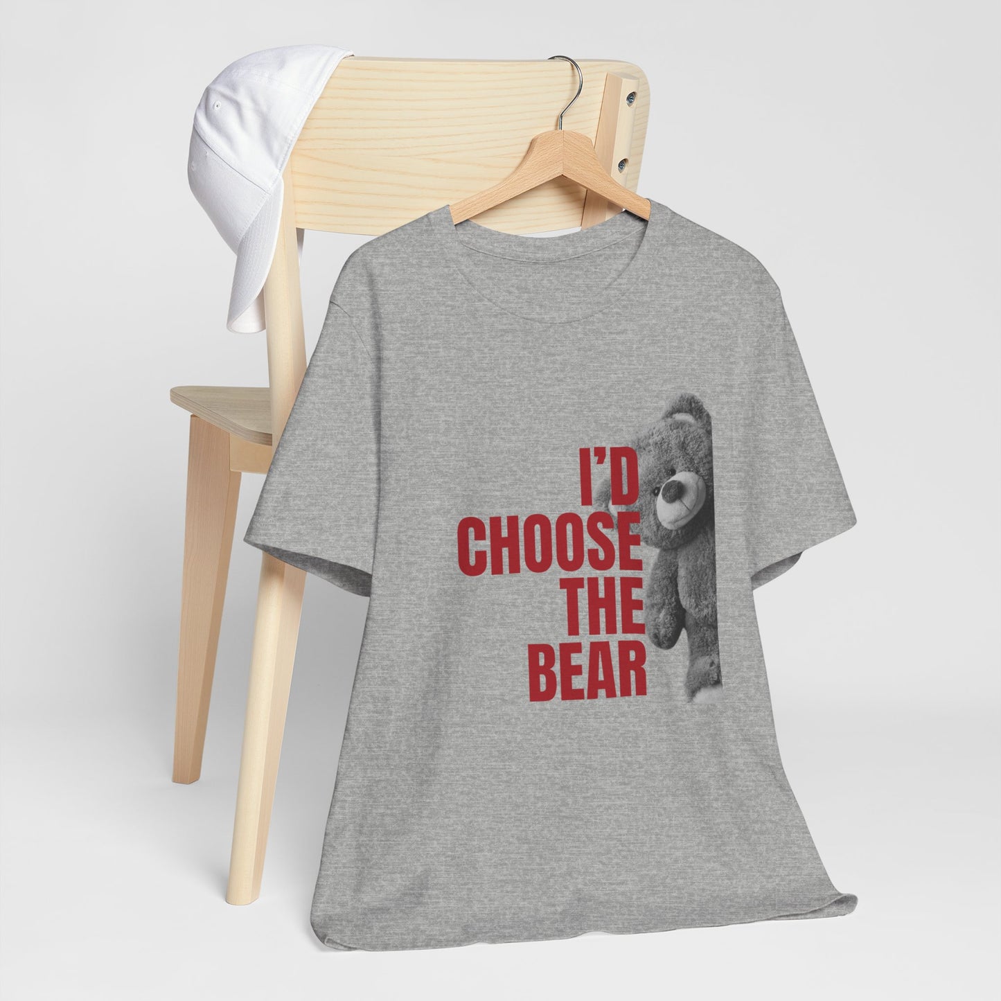 Women's Teddy Bear Tee - Red Writing