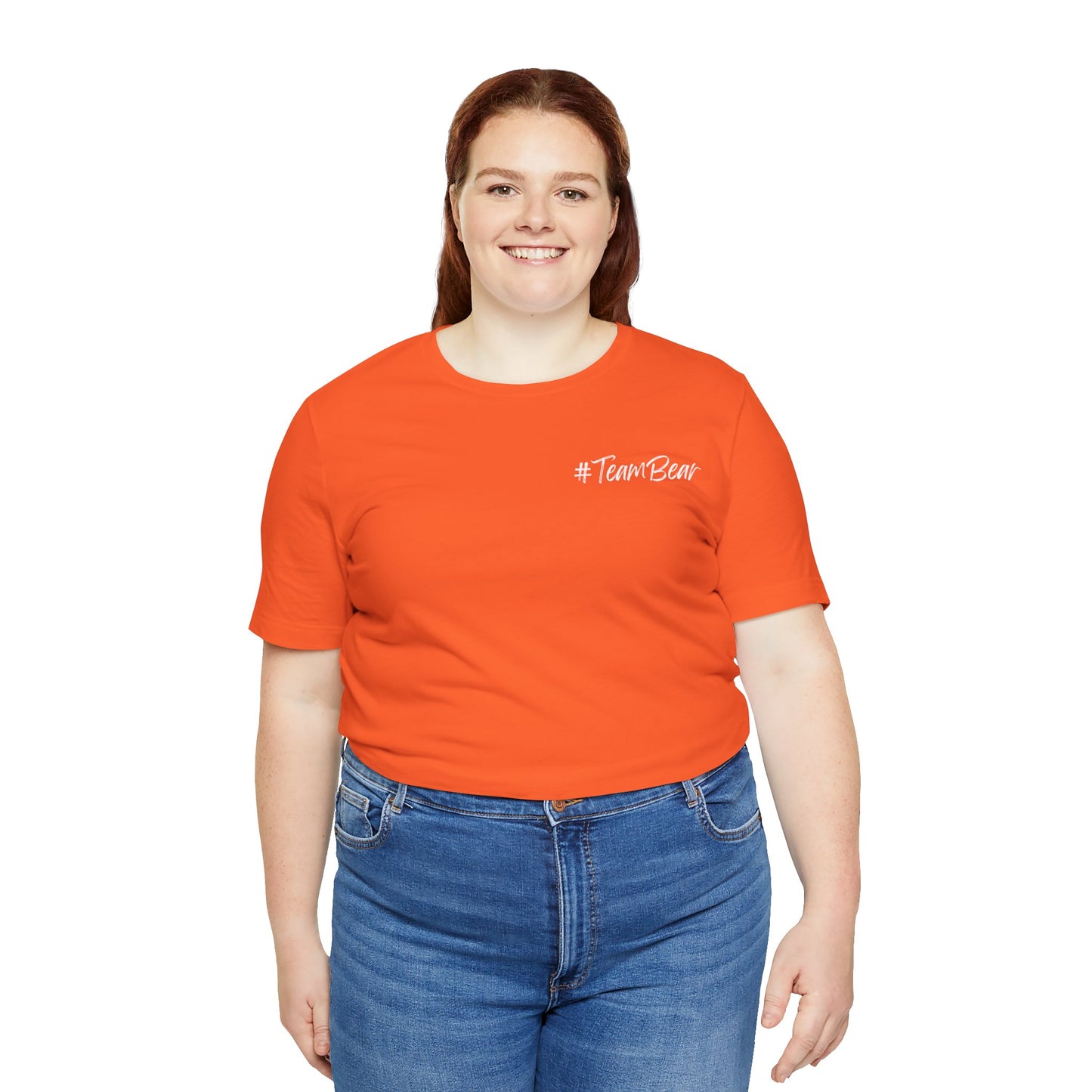 Women's Two-Sided Graphic "Team Bear" Tee - White Graphics