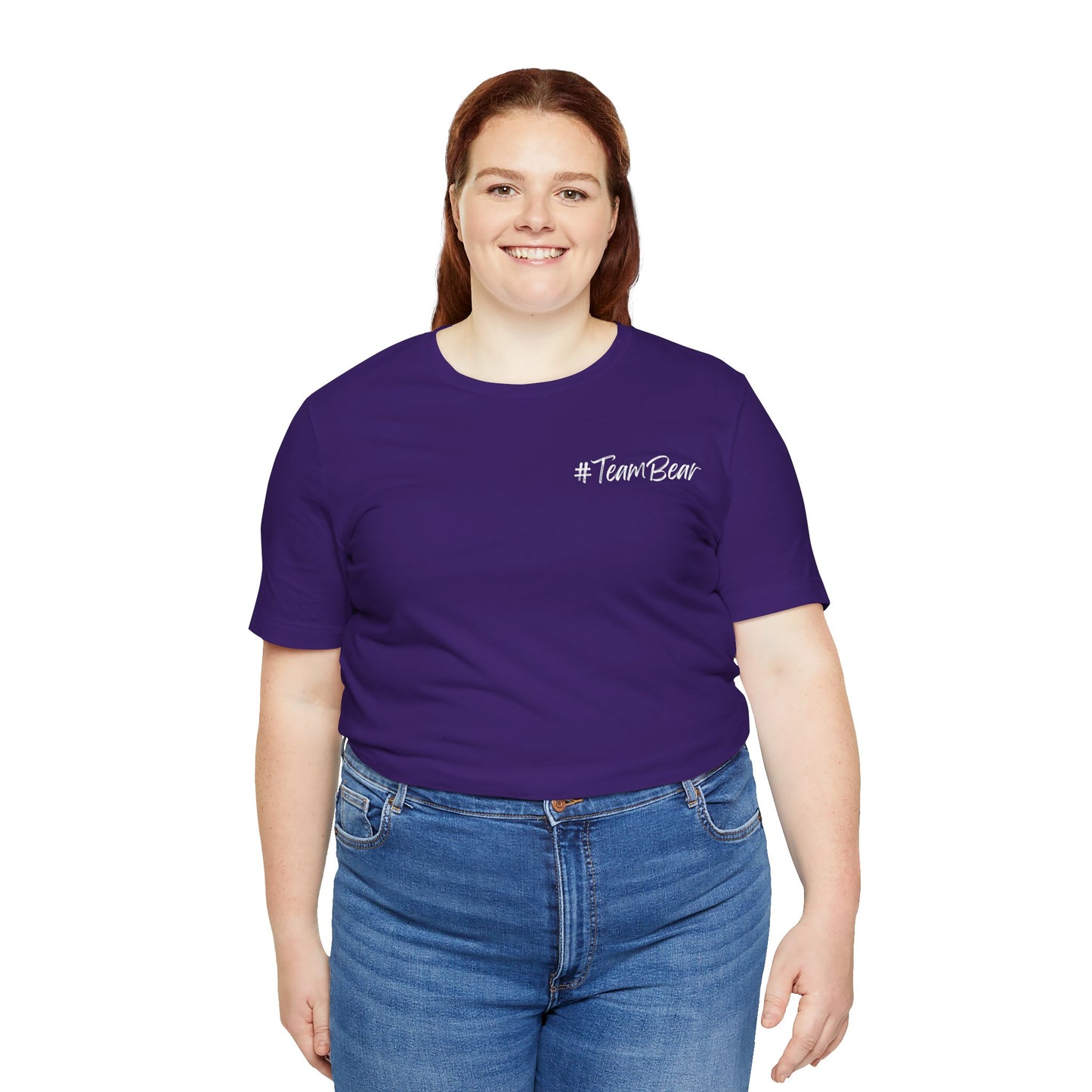 Women's Two-Sided Graphic "Team Bear" Tee - White Graphics