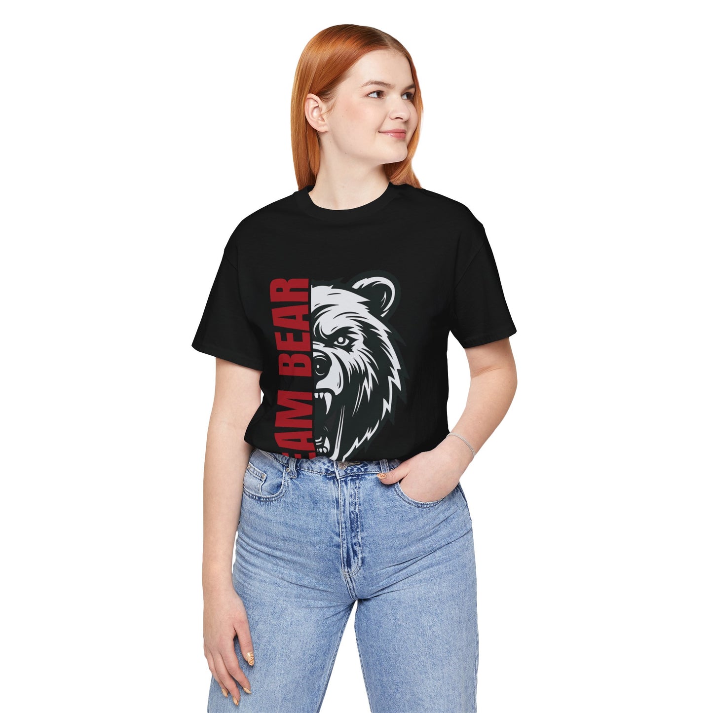 Women's "Team Bear" Tee - Red Lettering