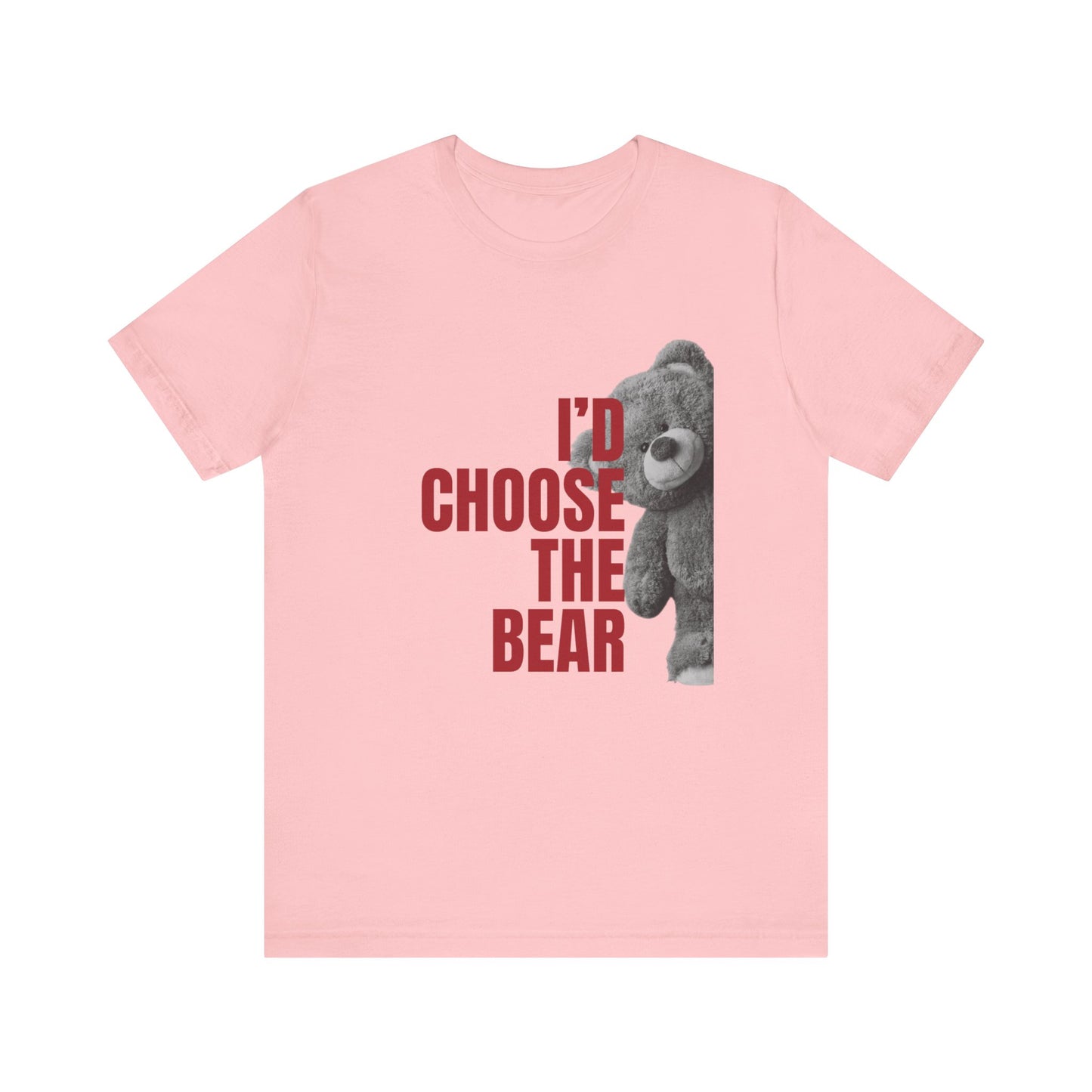 Women's Teddy Bear Tee - Red Writing