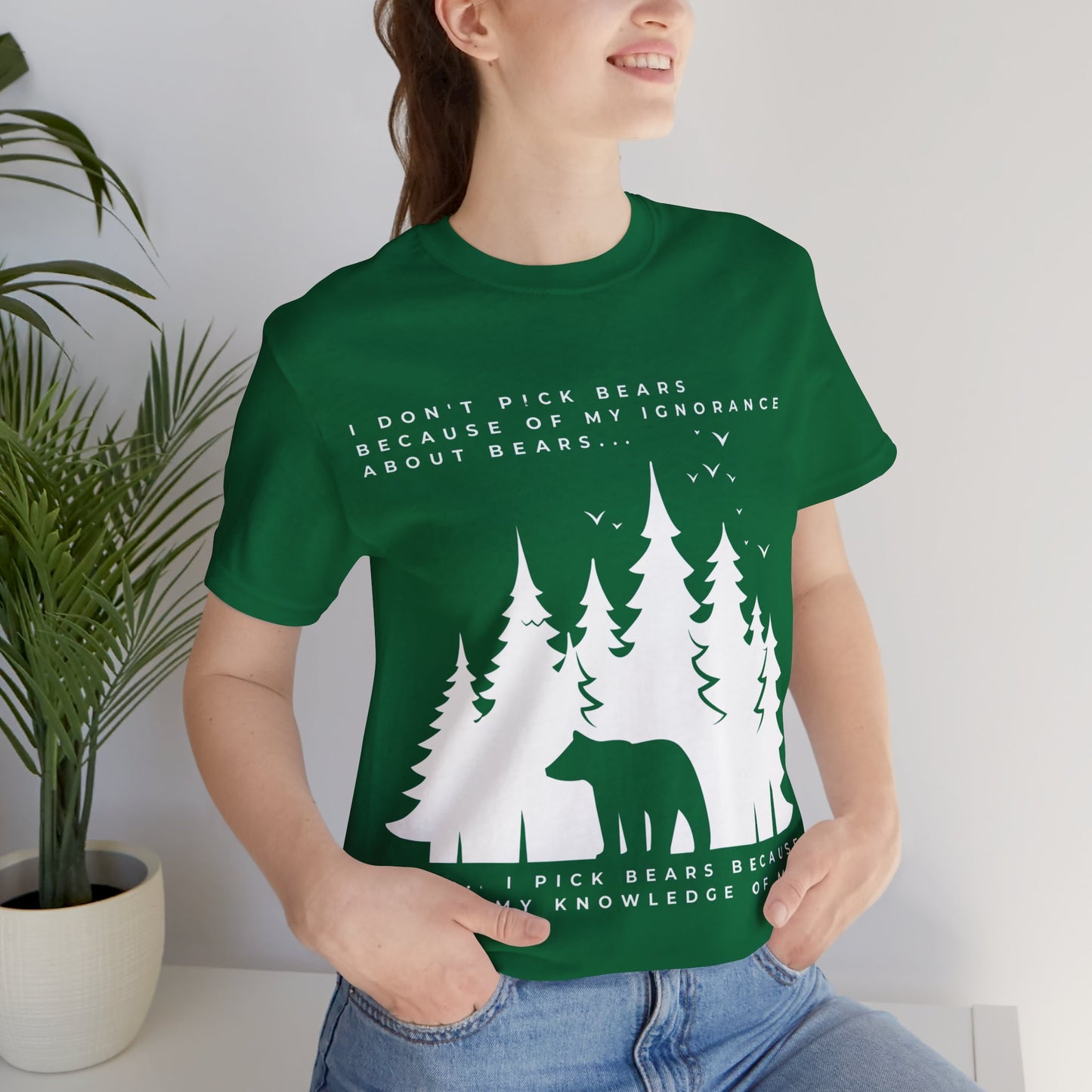 Women's Bear Quote Tee - White Graphic