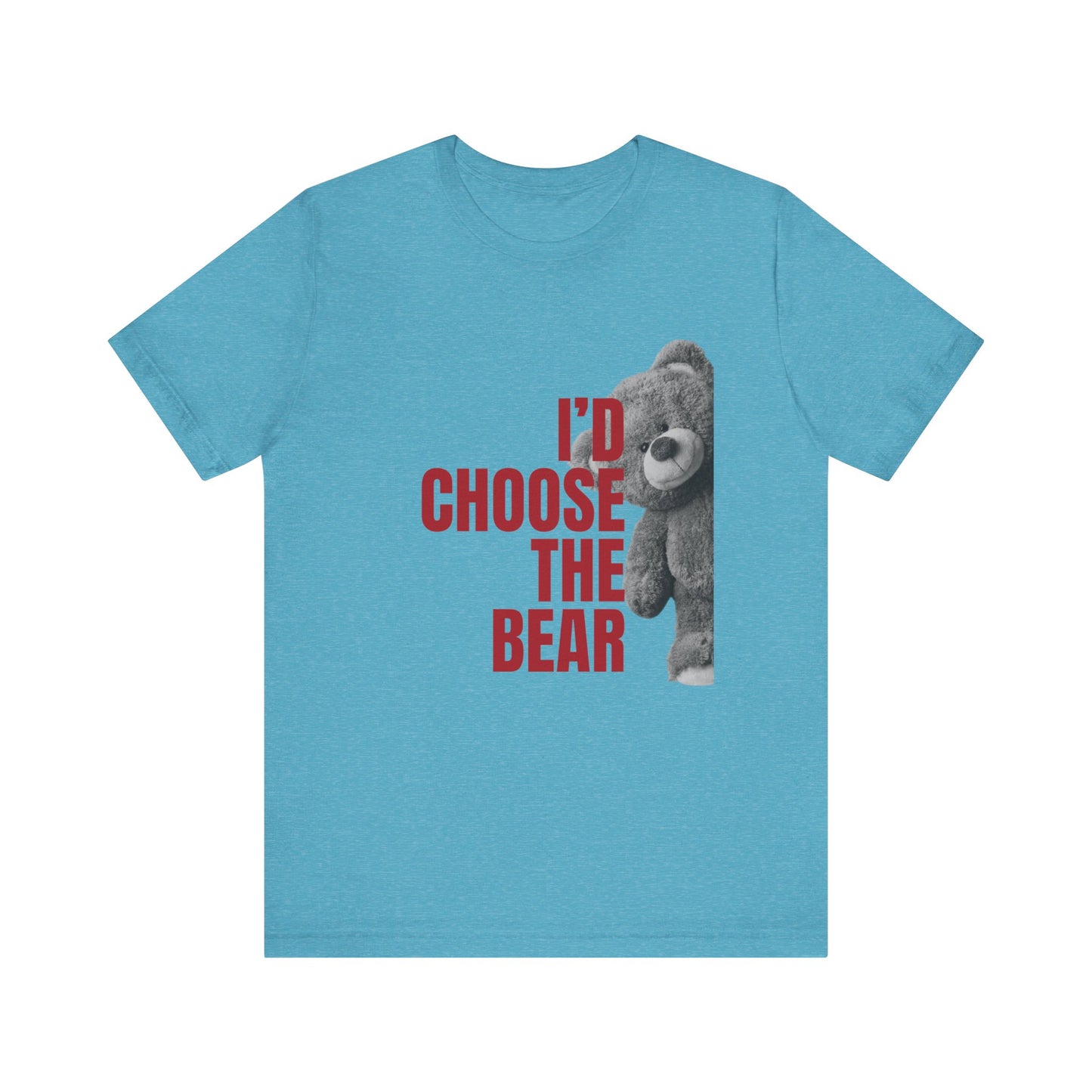 Women's Teddy Bear Tee - Red Writing