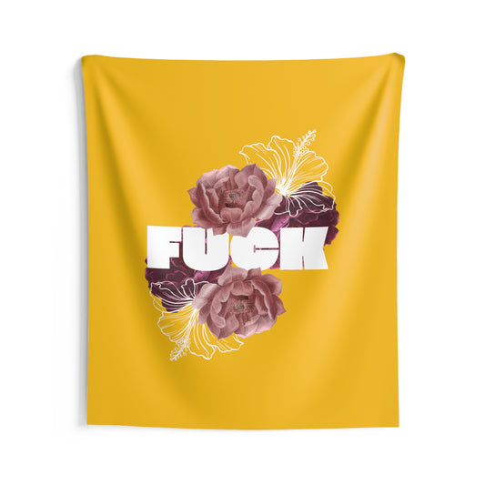 Fuck Indoor Wall Tapestries