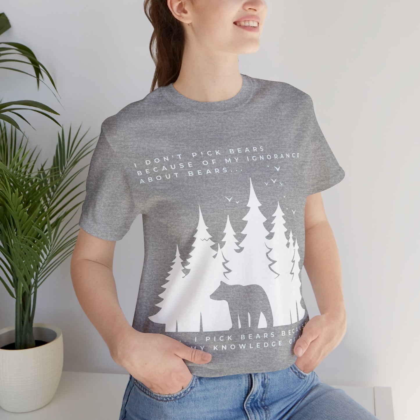 Women's Bear Quote Tee - White Graphic