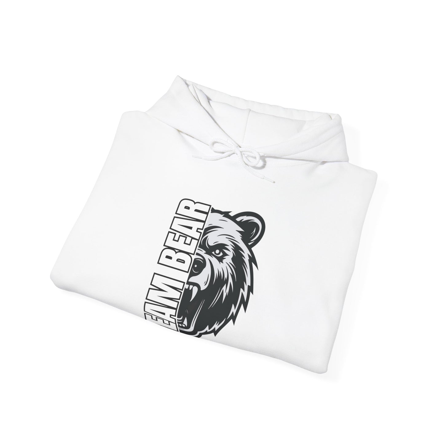 Women's "Team Bear" Hooded Sweatshirt - White Lettering