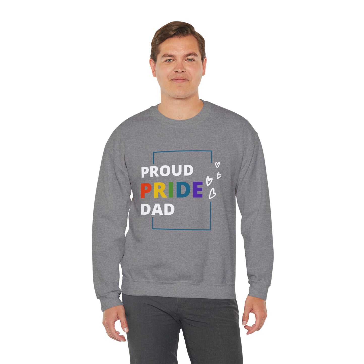 Proud Pride Dad Crewneck Sweatshirt