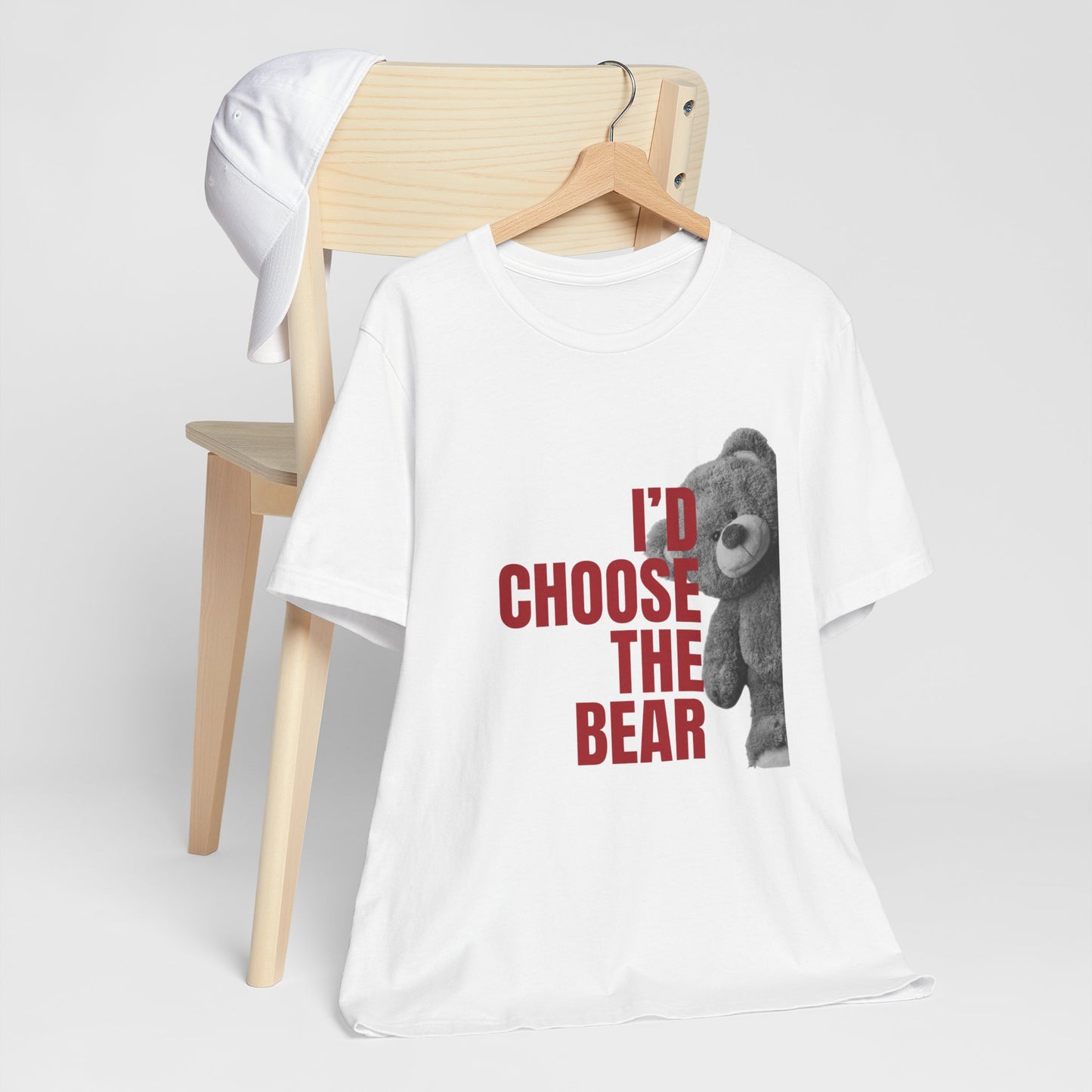 Women's Teddy Bear Tee - Red Writing