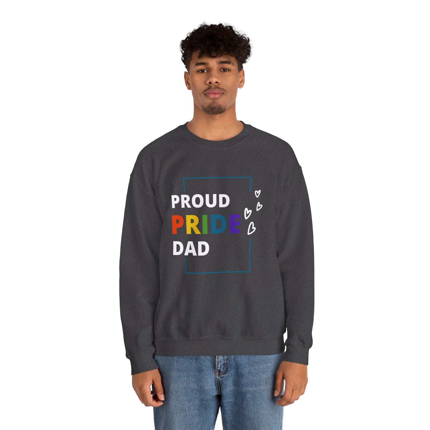 Proud Pride Dad Crewneck Sweatshirt