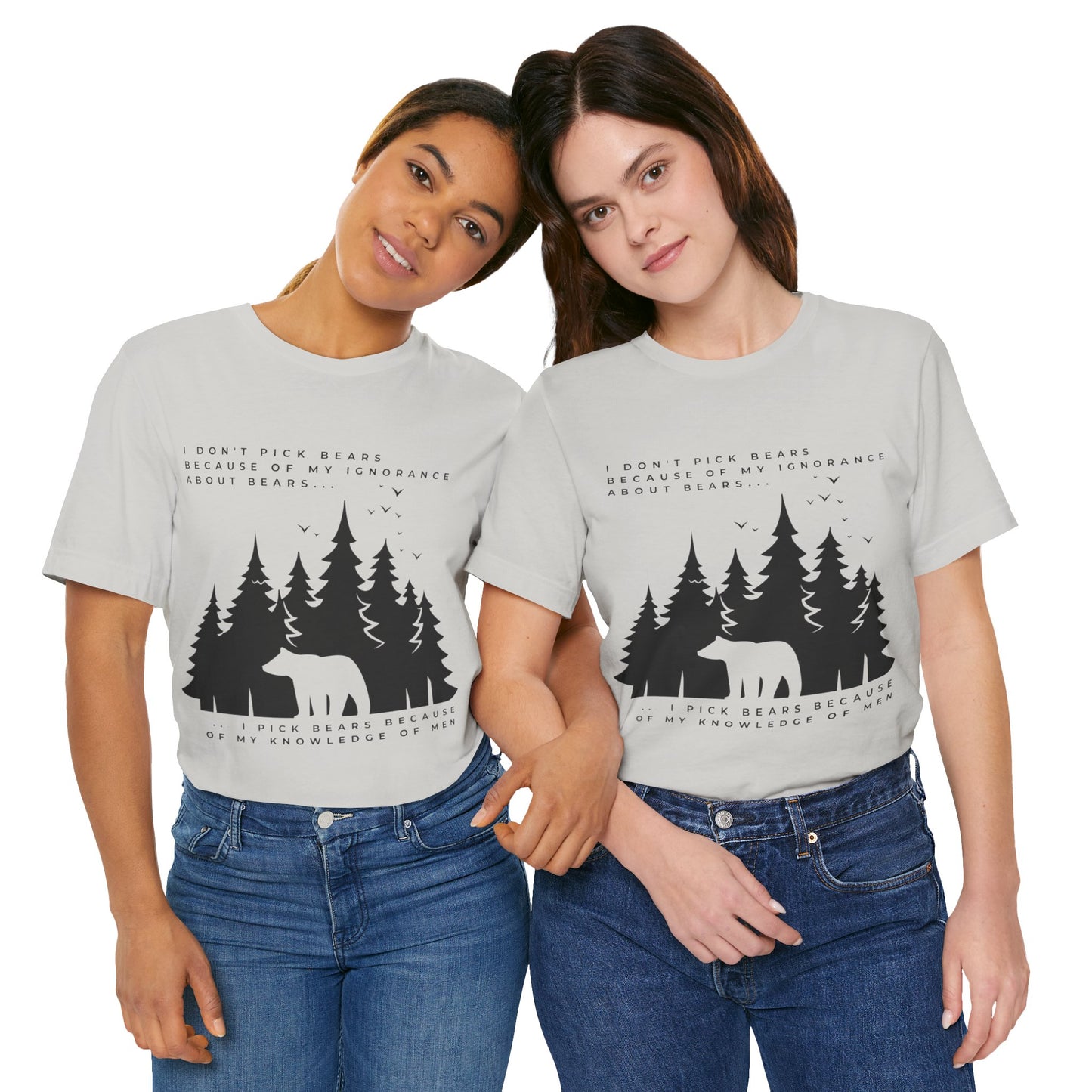 Women's Bear Quote Tee - Black Graphic