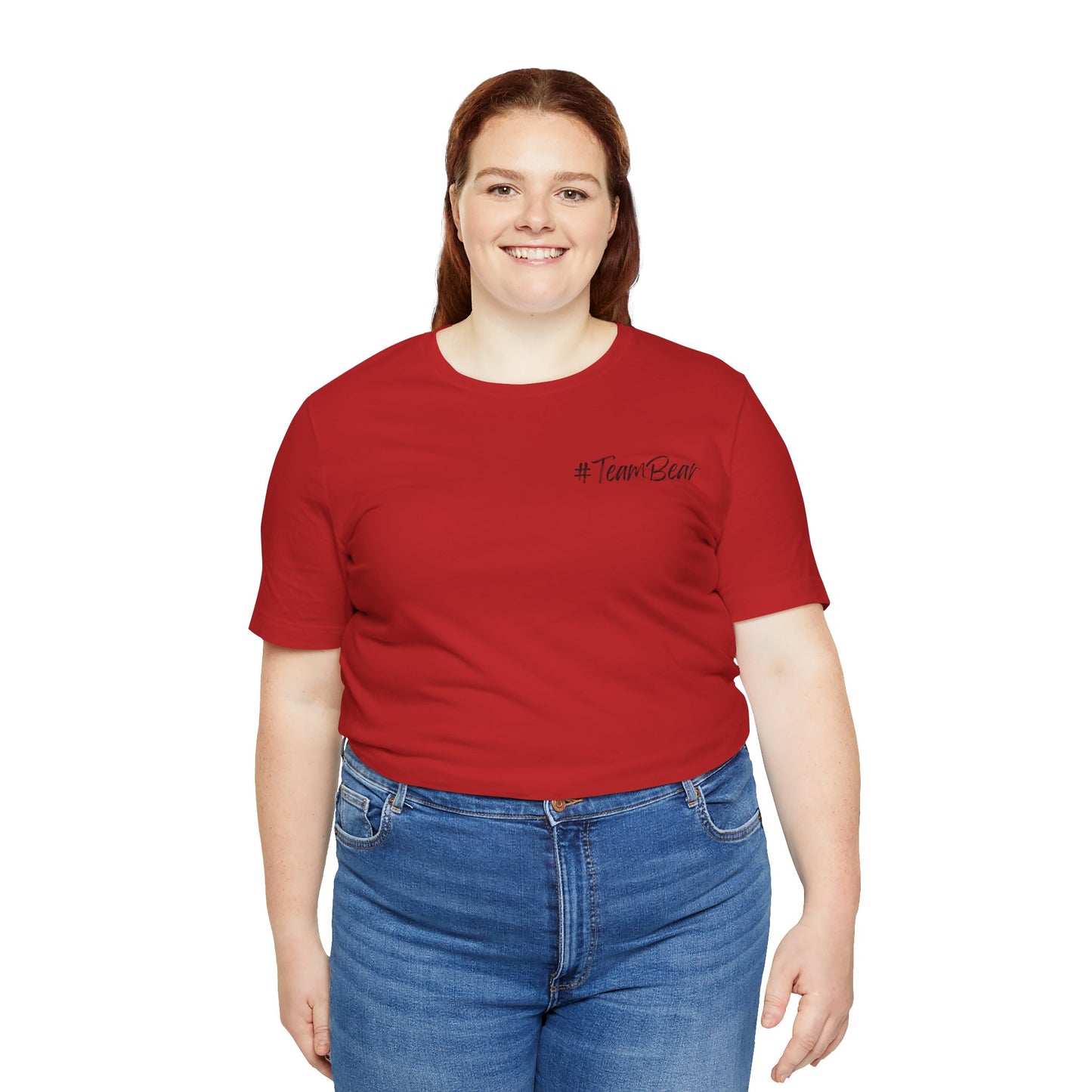 Women's Two-Sided Graphic "Team Bear" Tee - Black Graphics