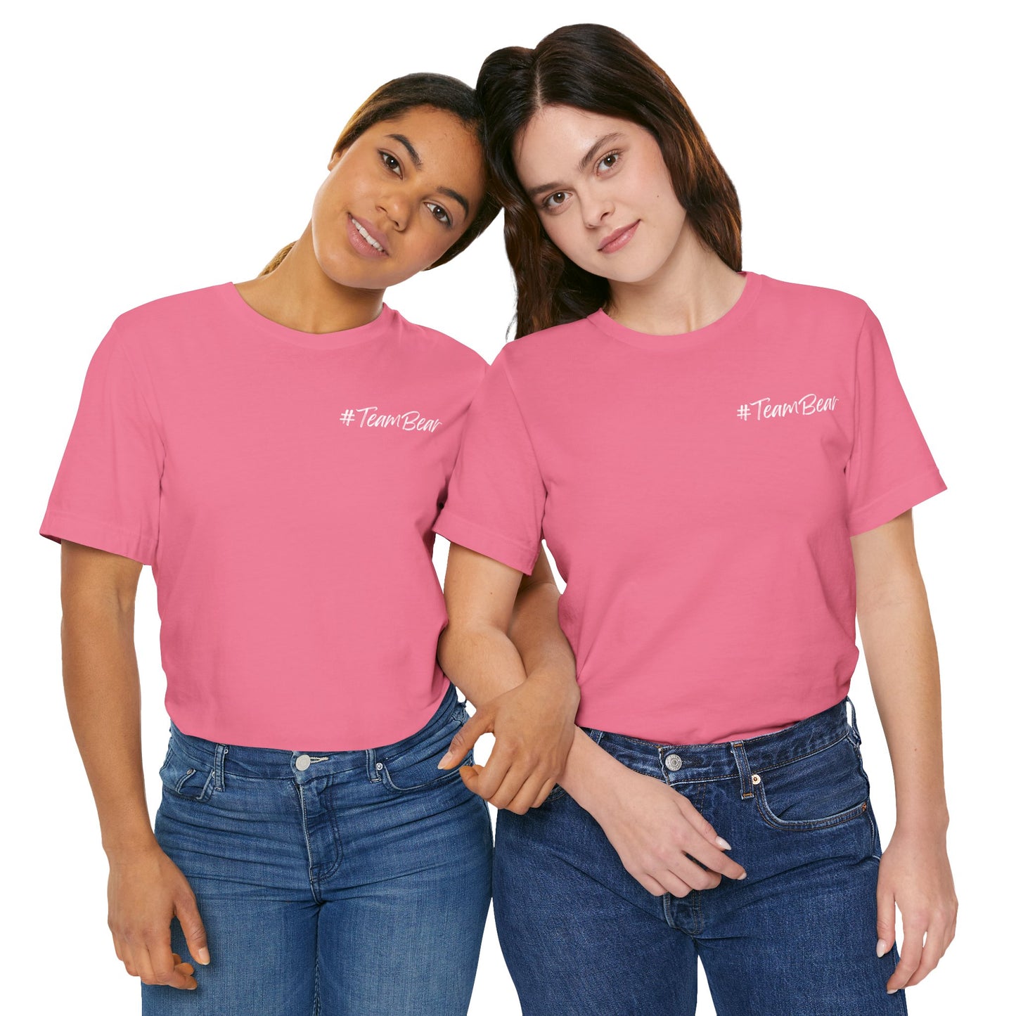 Women's Two-Sided Graphic "Team Bear" Tee - White Graphics