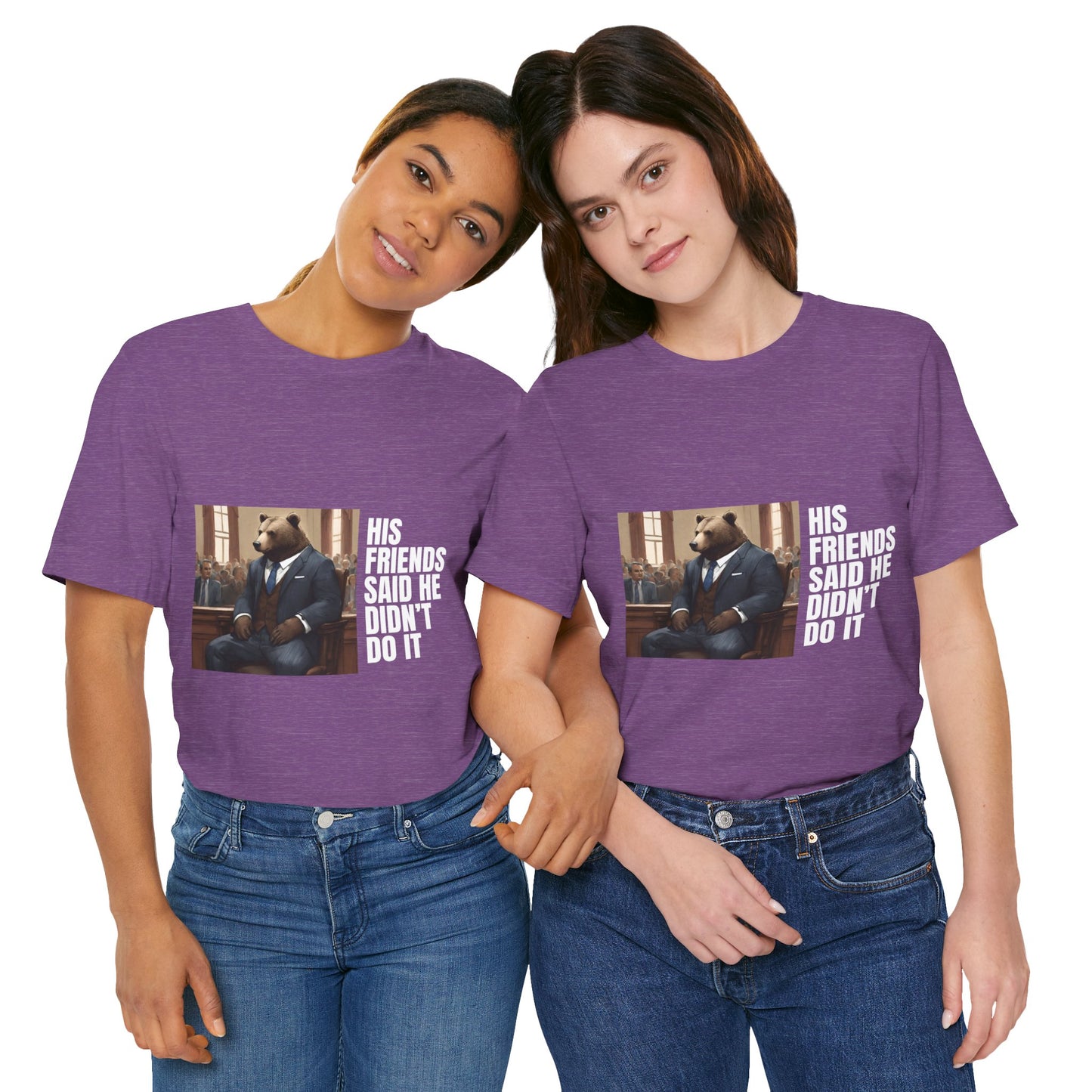 Women's Bear Trial Tee - White Graphic