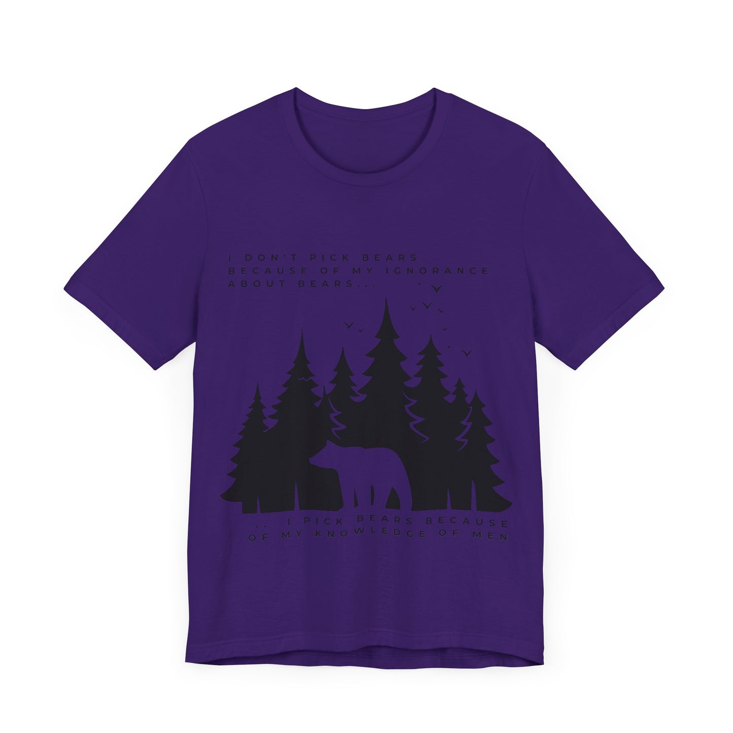 Women's Bear Quote Tee - Black Graphic