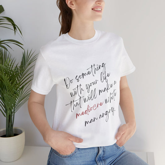 Women's Mediocre Man Short Sleeve Tee 2 - Black Graphic