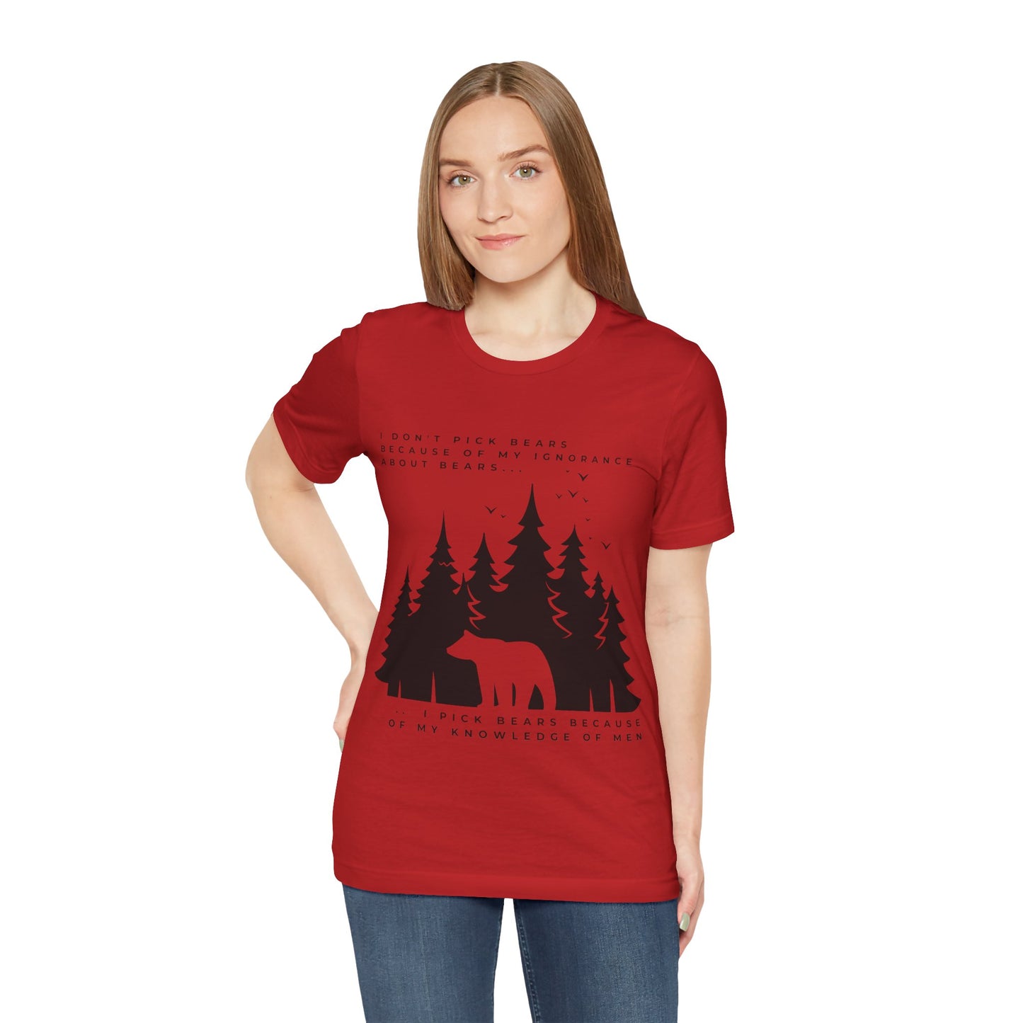 Women's Bear Quote Tee - Black Graphic