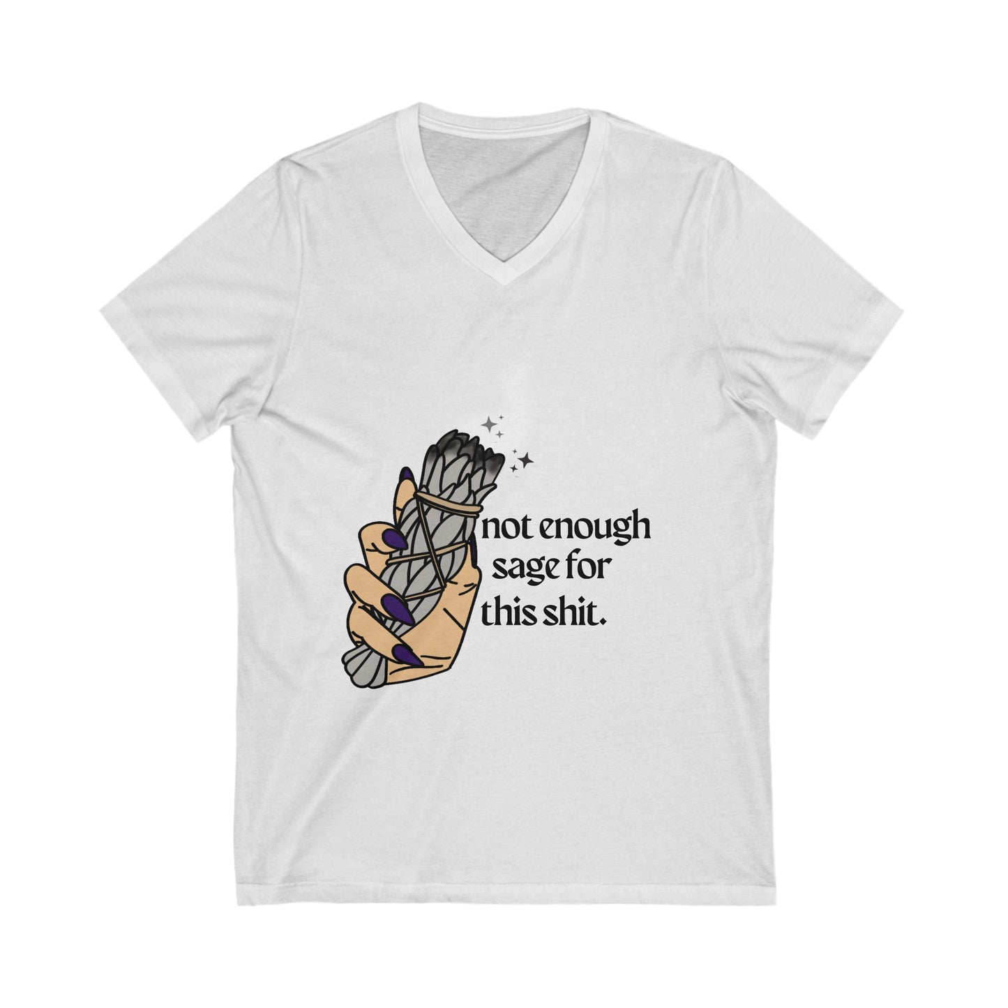 Not Enough Sage V-Neck Tee