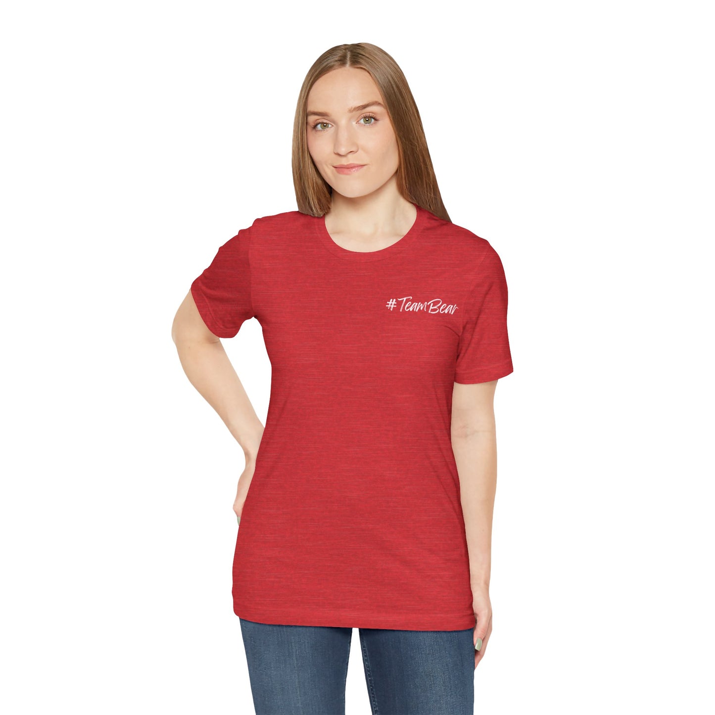 Women's Two-Sided Graphic "Team Bear" Tee - White Graphics