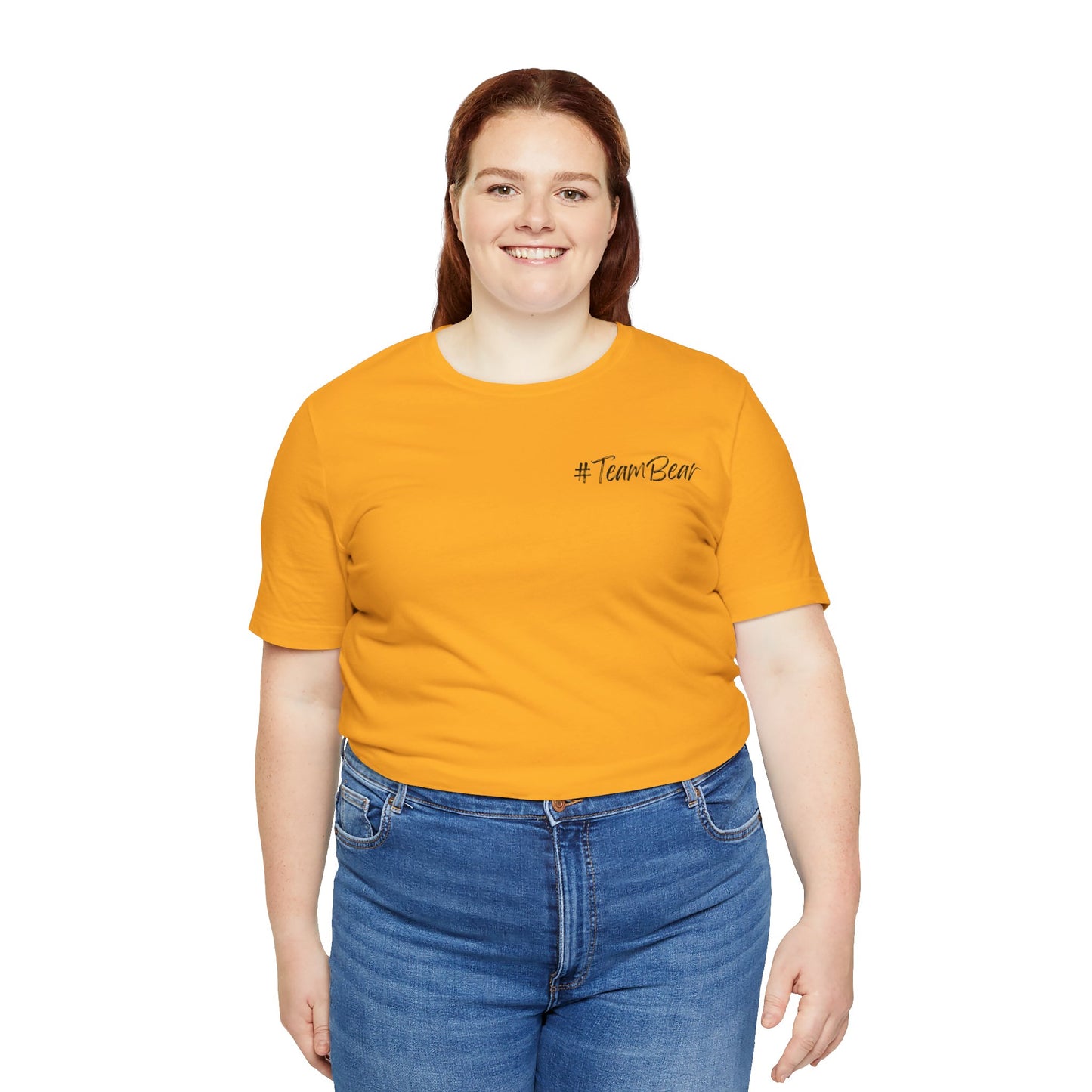 Women's Two-Sided Graphic "Team Bear" Tee - Black Graphics
