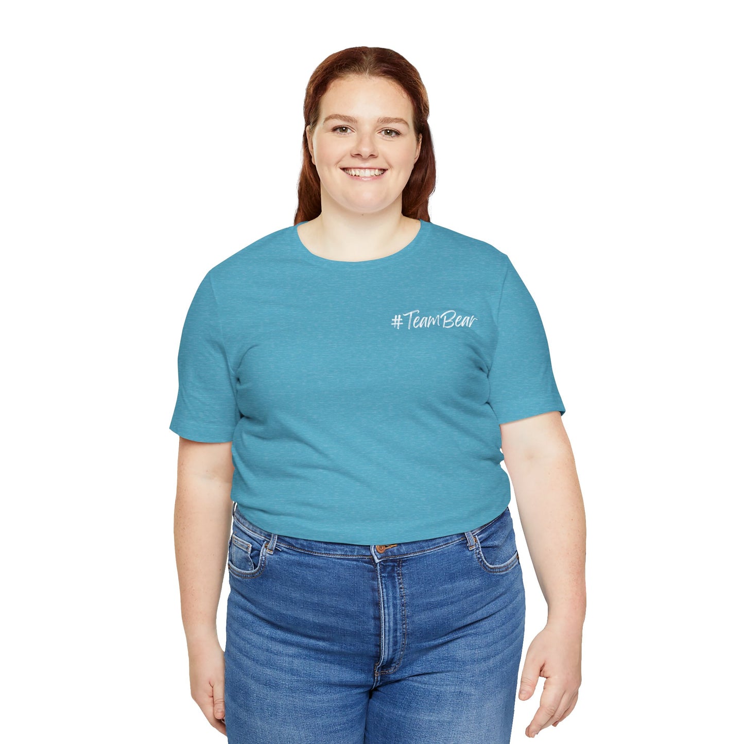 Women's Two-Sided Graphic "Team Bear" Tee - White Graphics
