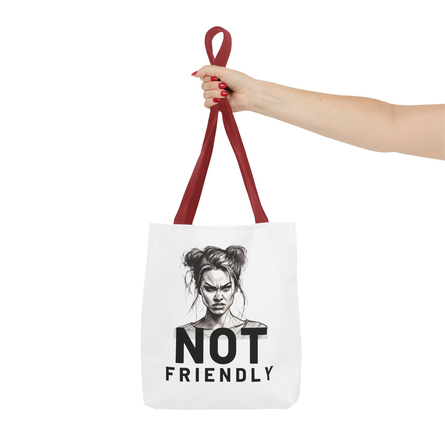 Not Friendly Tote Bag (AOP)
