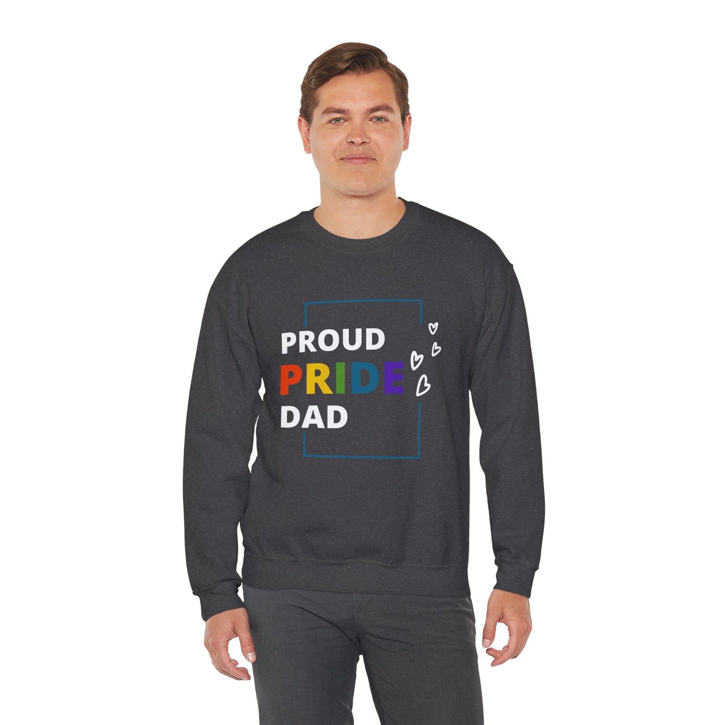 Proud Pride Dad Crewneck Sweatshirt